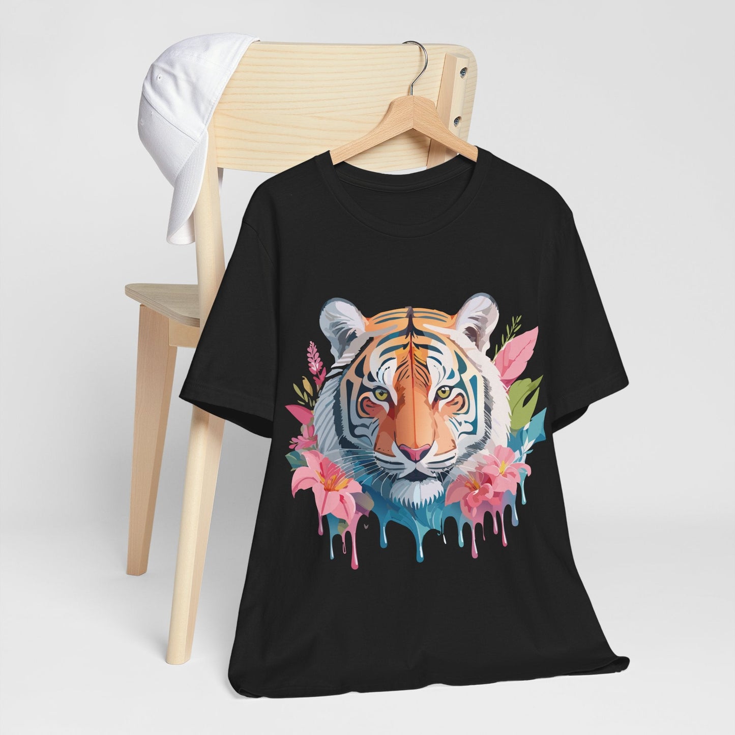 Tiger Graphic Unisex 100 Cotton Vintage Art with Animal Tee 13