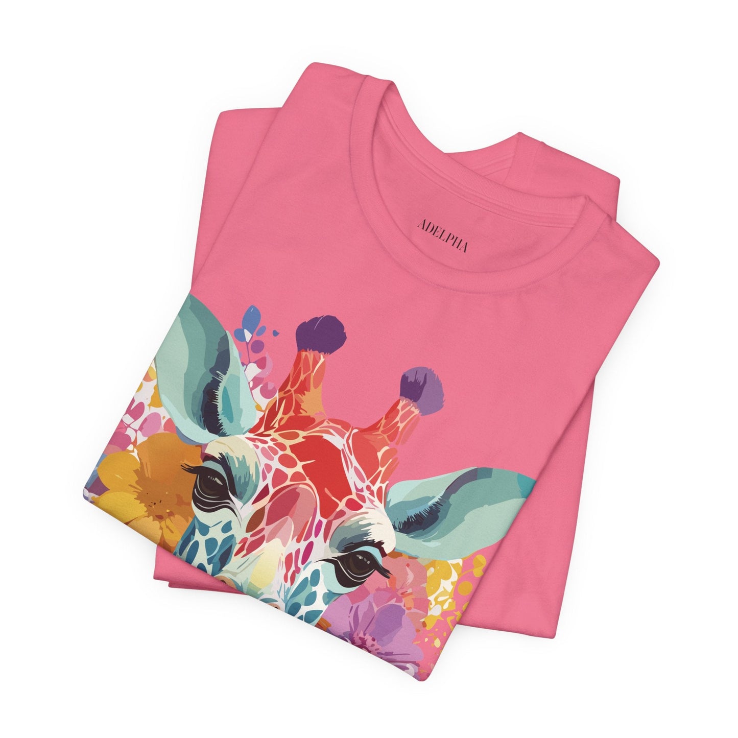 Giraffe Graphic Tee Unisex Vintage Inspired Art Design Adelpha Short Sleeve Shirt