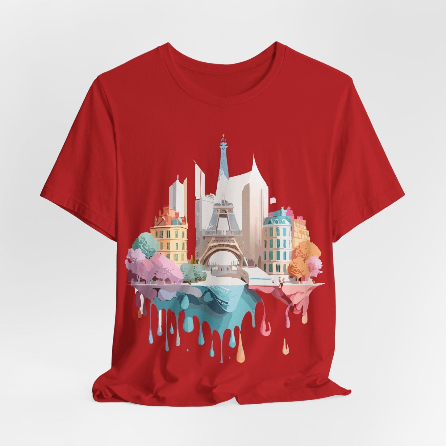 Paris Tourist Graphic Tee Unisex Jersey Short Sleeve Shirt by Adelpha Art Design Vintage Inspired