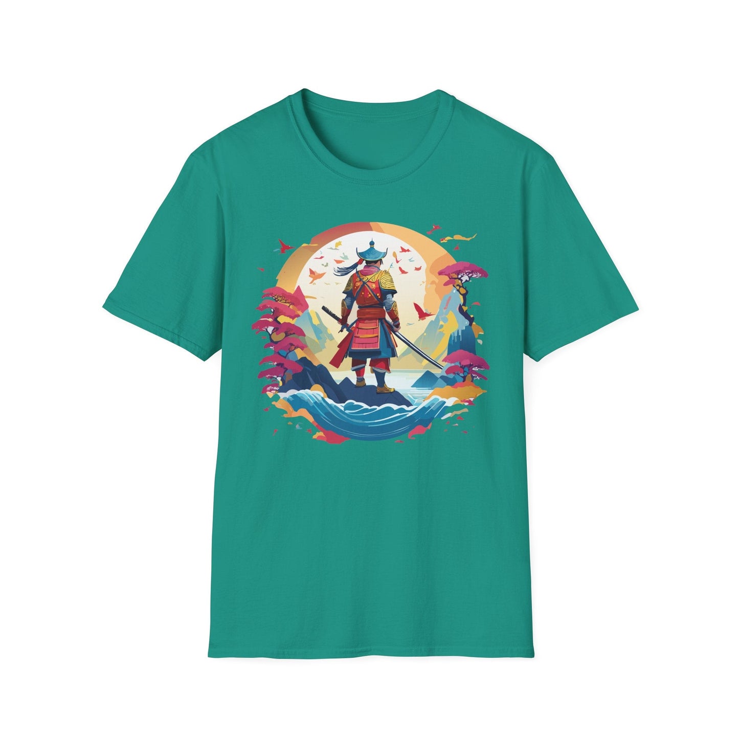 Samurai Shirt Unisex Tee Made With 100 Percent Ring Spun Cotton Soft Durable Comfort Gildan 64000