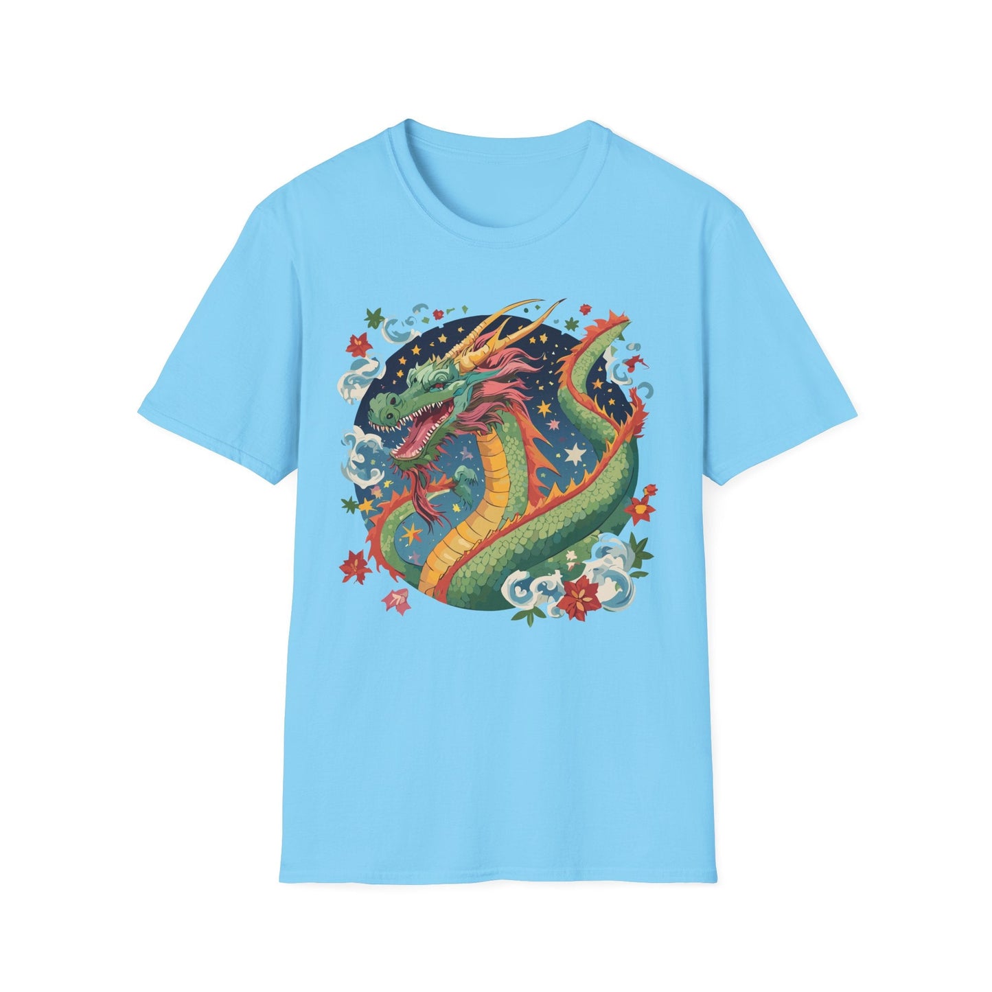 Dragon Graphic Unisex 100 Cotton Tee with Animal Artwork Design 9