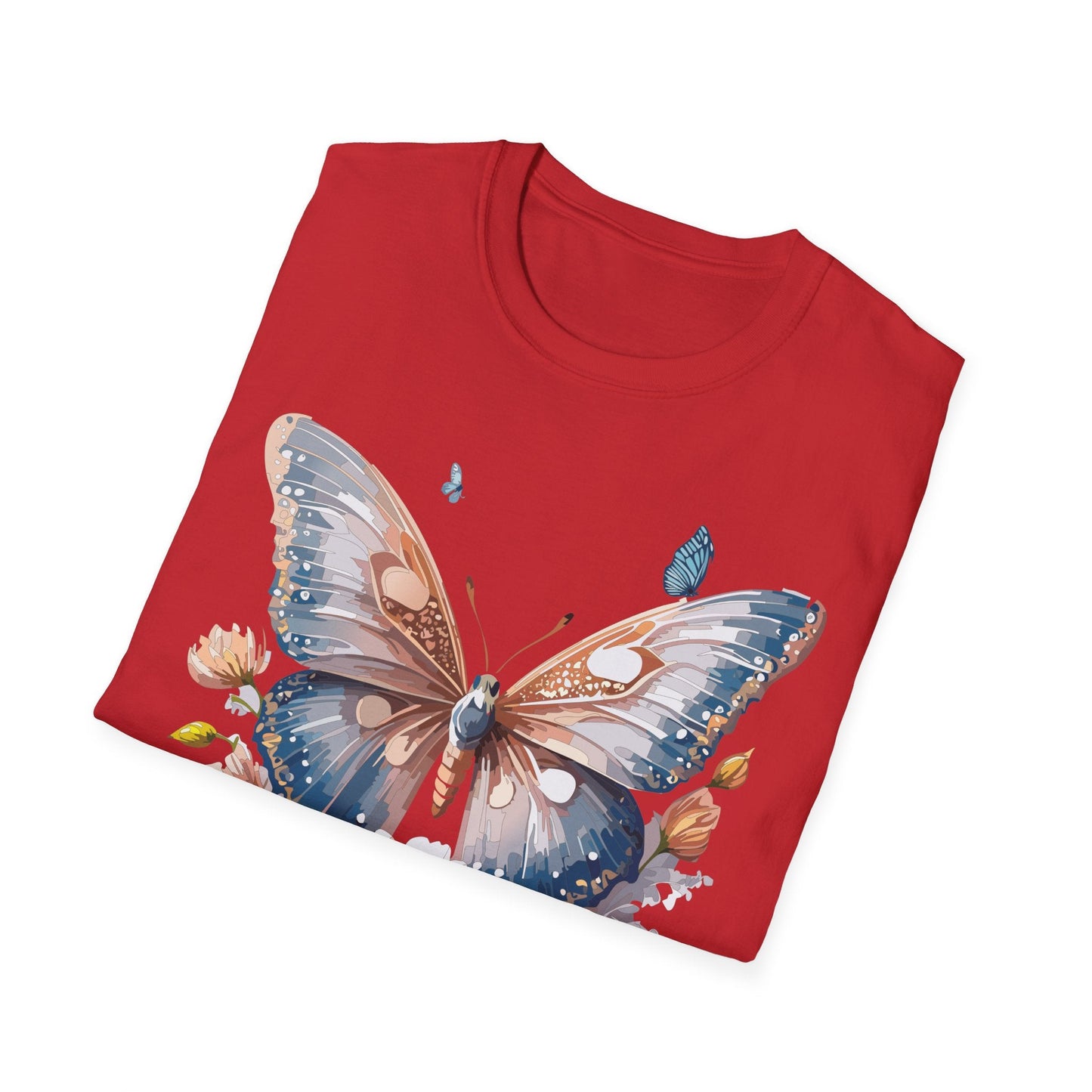 Butterfly Shirt Unisex Monarch Design Gildan 64000 Ring Spun Cotton Softstyle Tee For Comfort