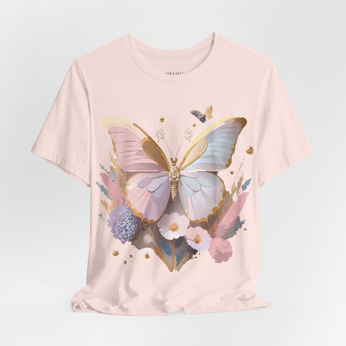 Butterfly Graphic Unisex Cotton Bella+Canvas Tee with Art Design n99