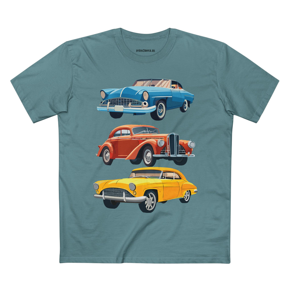 Retro Car Vintage Graphic Tee Staple Unisex 100 Cotton Tee Shirt - RC-4