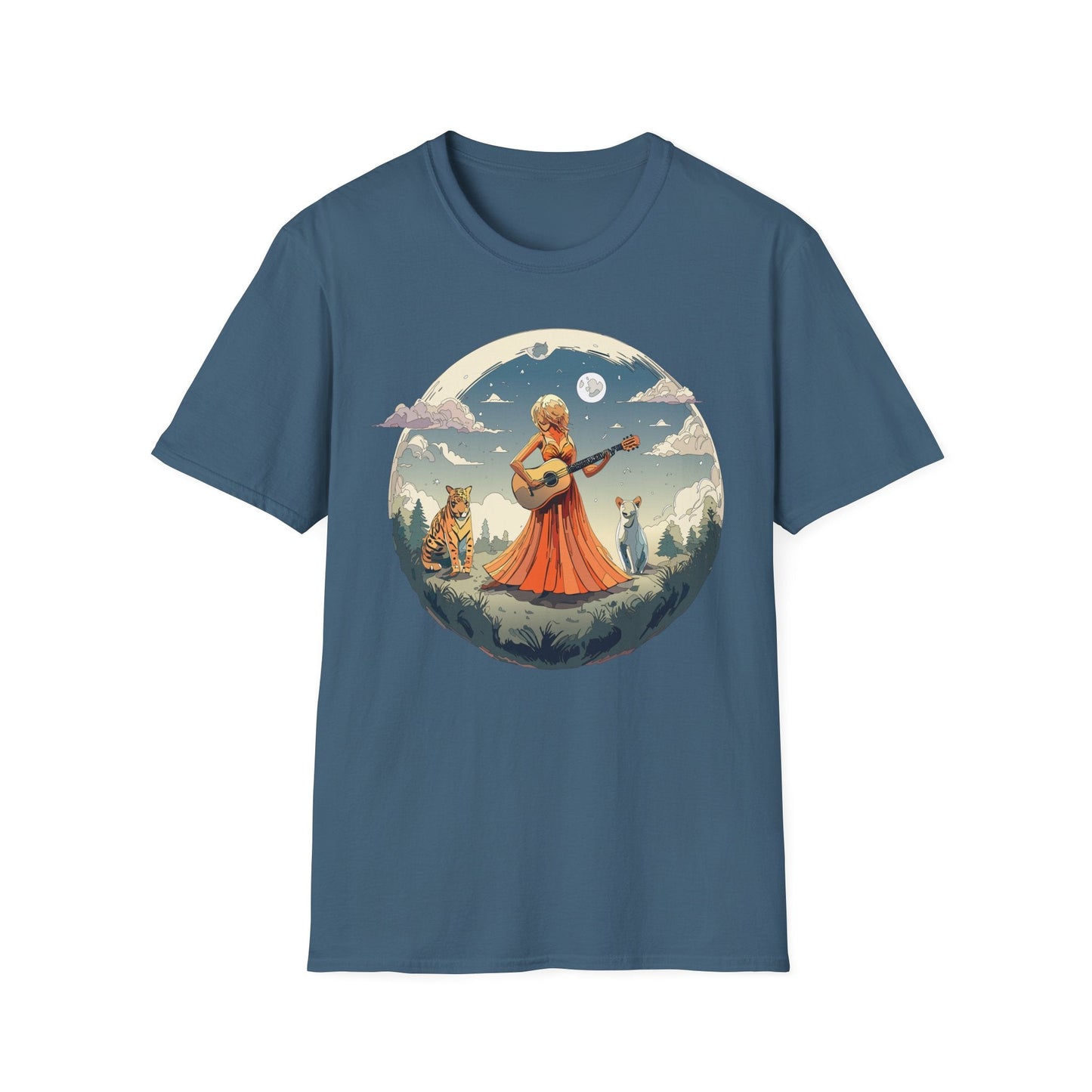 Womens Graphic T Shirt Art Design Tee Ladies Unisex Softstyle Cotton Tee Gildan 64000 Comfort