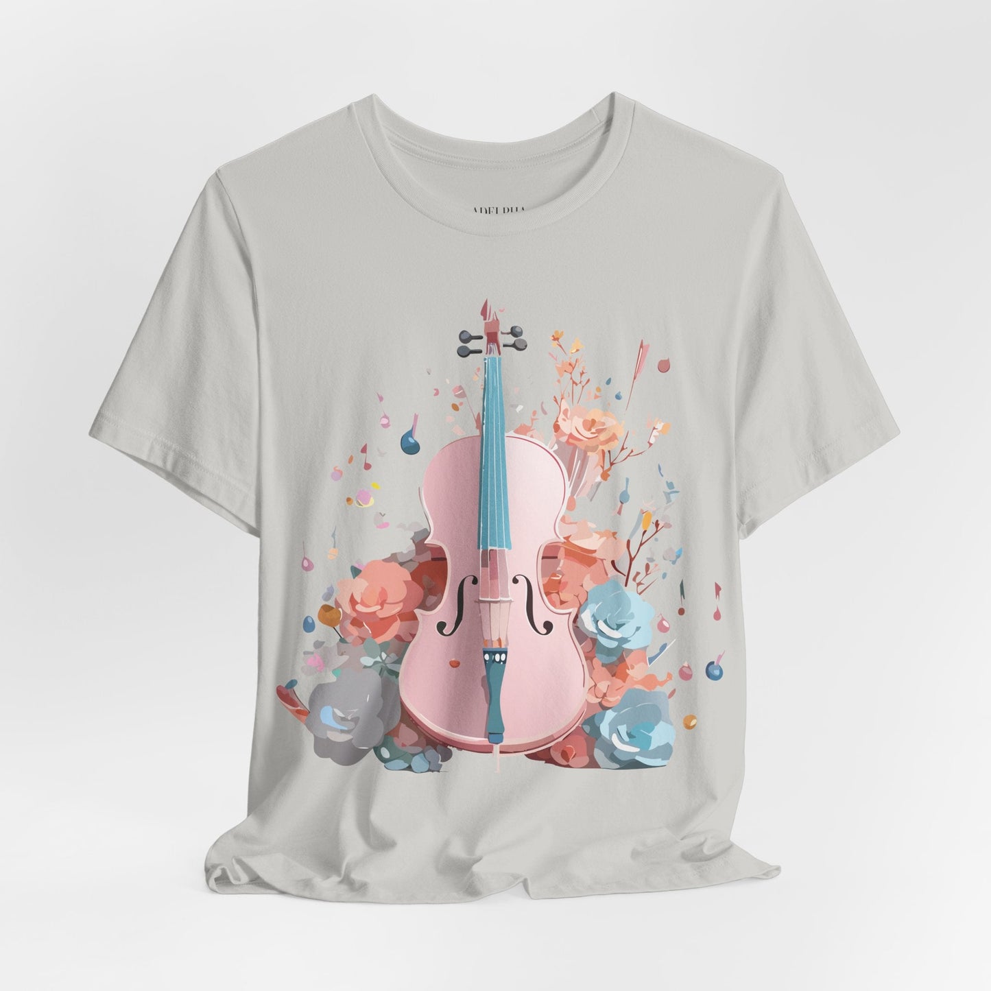 Music Graphic Unisex 100 Cotton Vintage Art with Musical Elements Tee 12