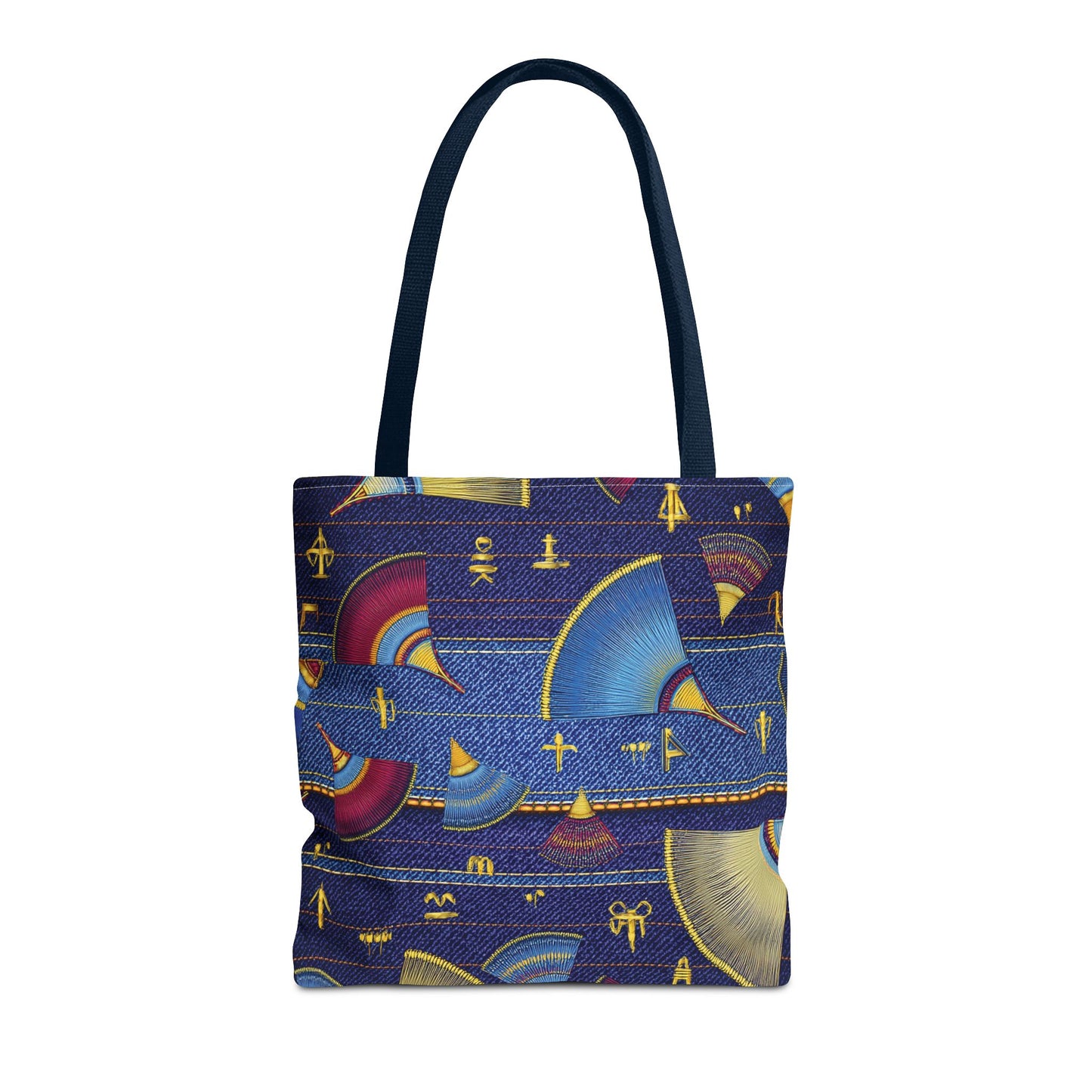 Denim Fabric Imitation Print Unisex Canvas Bag Poly Spun 3 Sizes Tote Bag 185-3