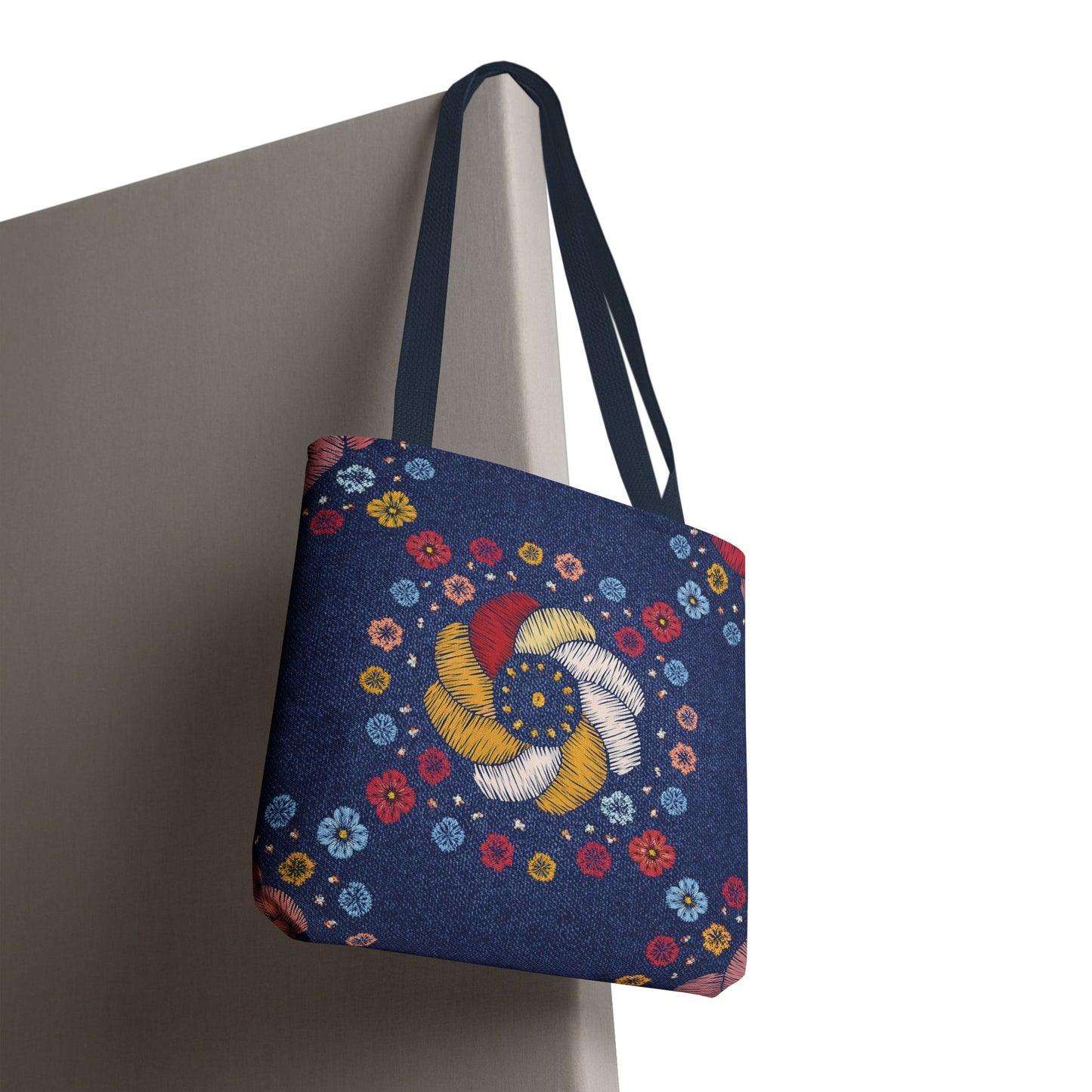 Denim Fabric Imitation Print Unisex Canvas Bag Poly Spun 3 Sizes Tote Bag 153