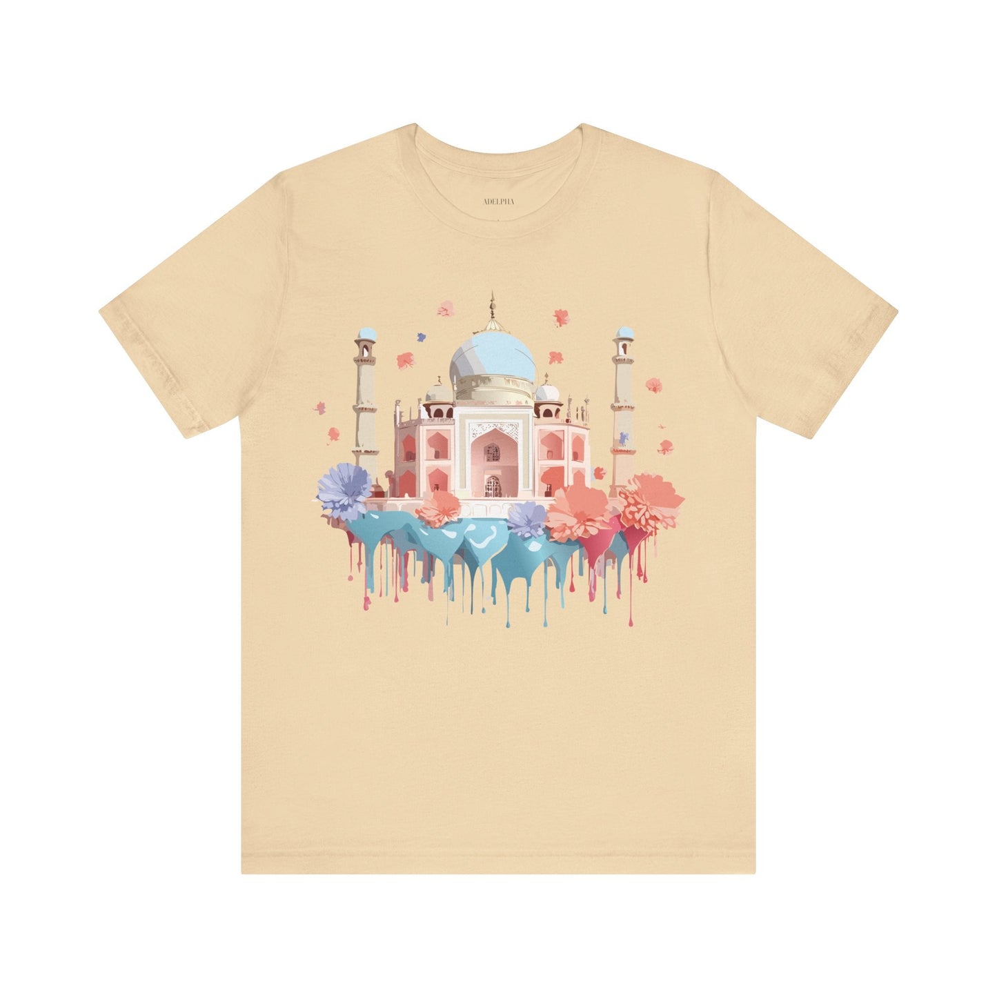 Unisex Taj Mahal Graphic Tee Vintage Inspired Shirt By Adelpha Art Design Collection
