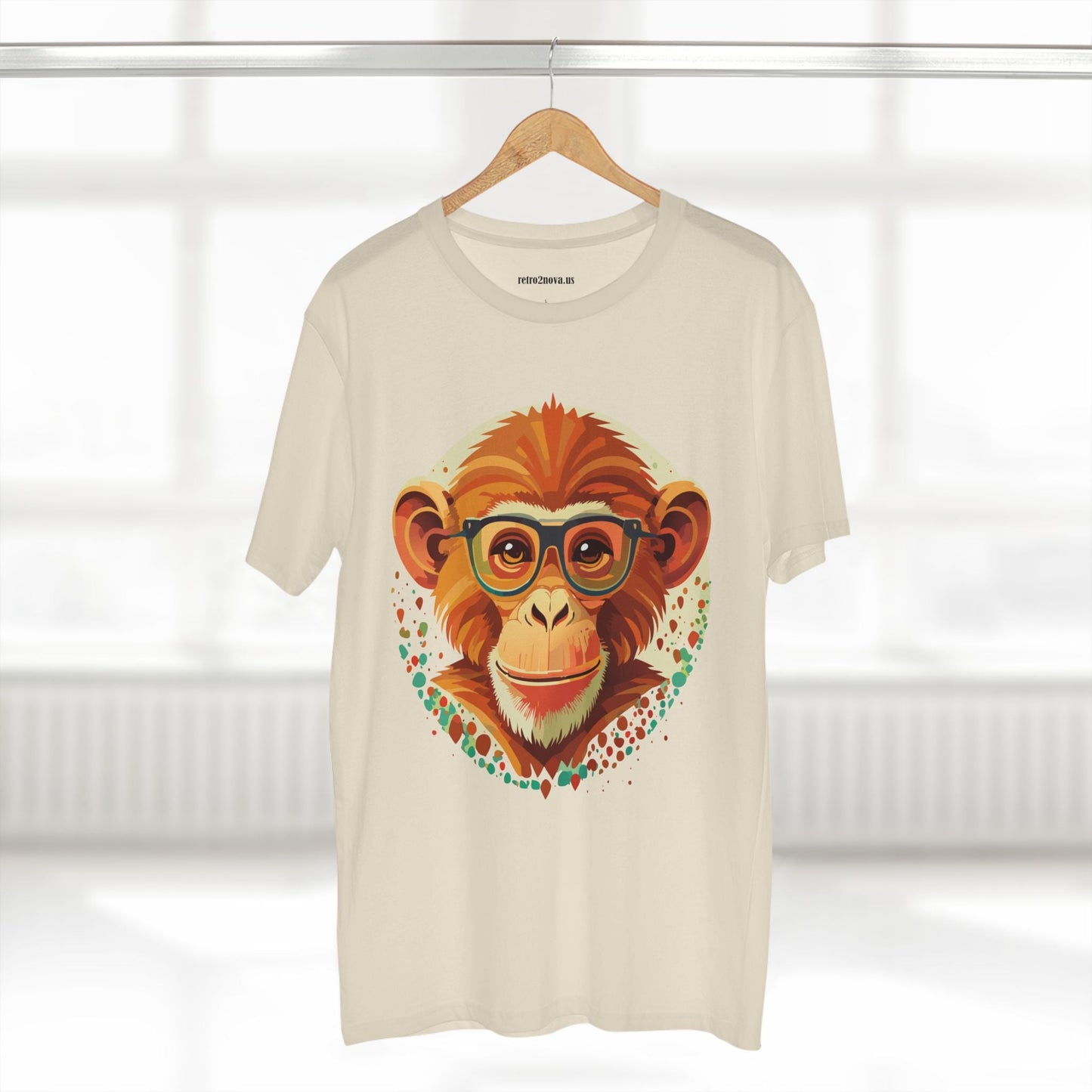Monkey Shirt Animal Shirt Unisex Premium Cotton Tee With Original Art Design By Retro2Nova For Everyday Comfort