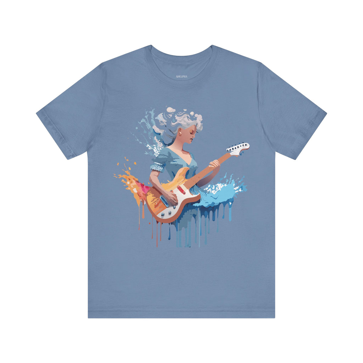 Music Graphic Unisex Cotton Bella+Canvas Tee with Art Design m87