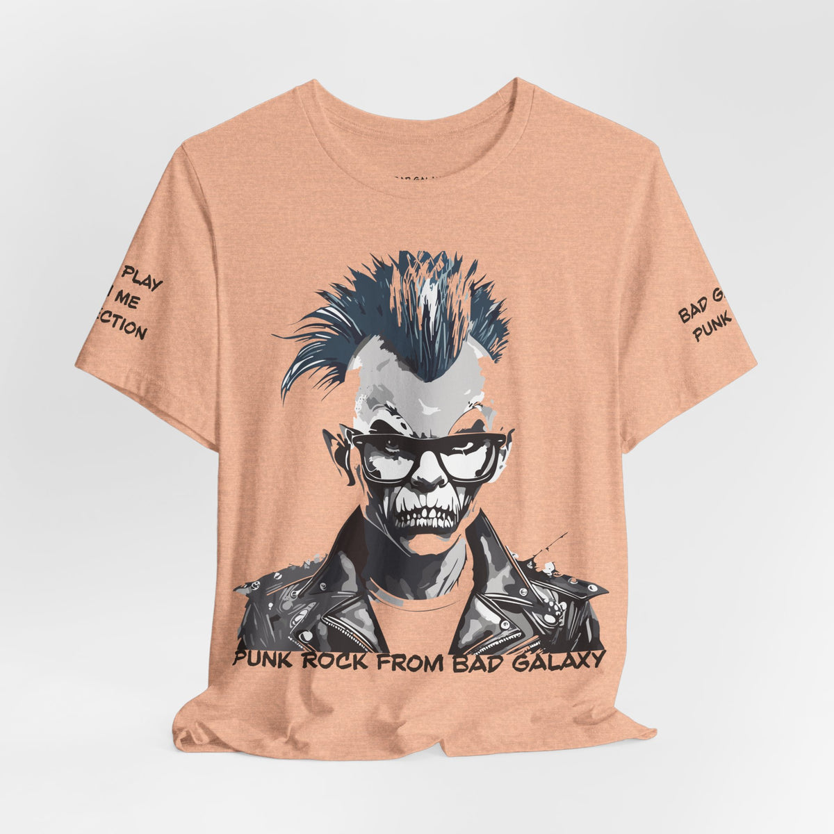 Punk Rock Graphic Unisex Cotton Bella+Canvas Tee with Art Design b32