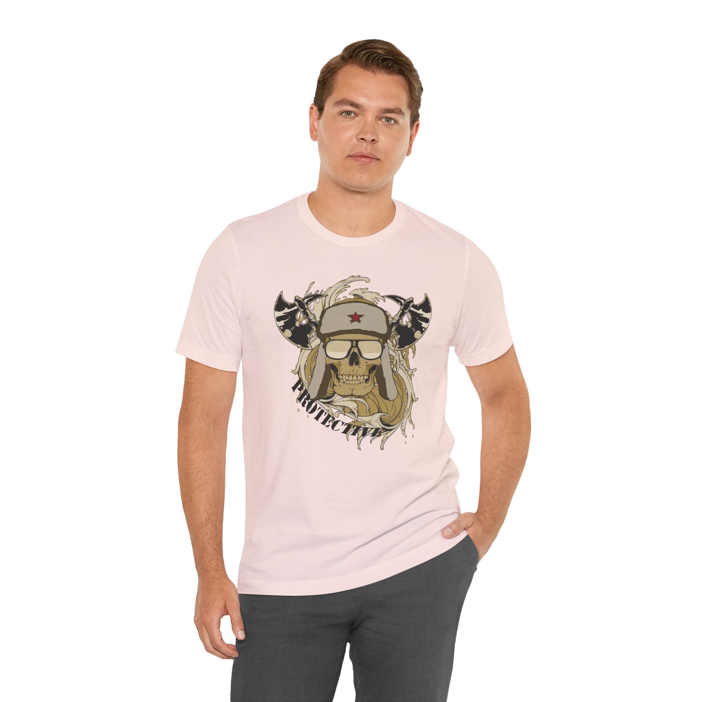 Viking Skull Graphic with Horned Helmet T-Shirt Captain Design Tee Art-41