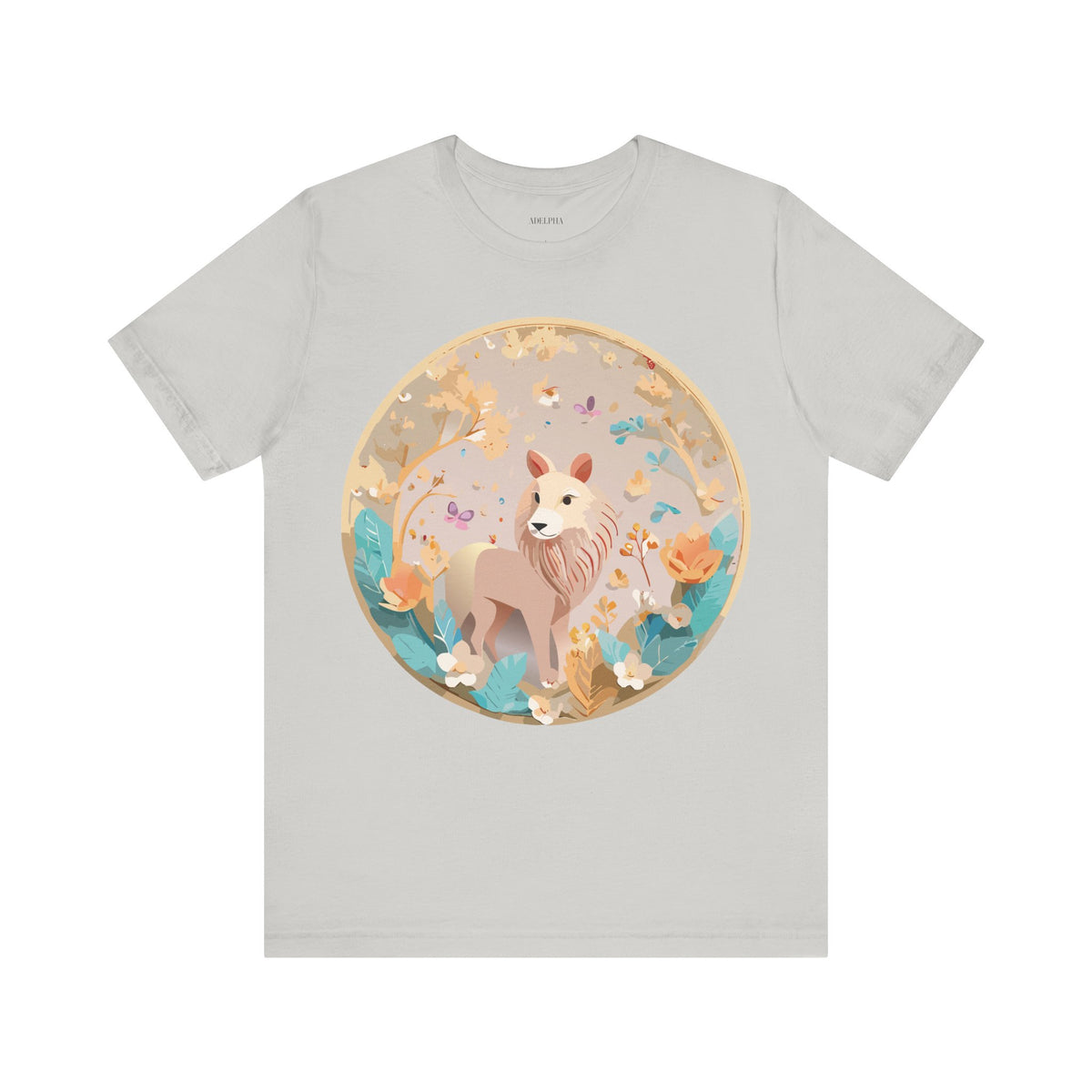 Medallion Graphic Unisex Cotton Bella+Canvas Tee with Art Design d59