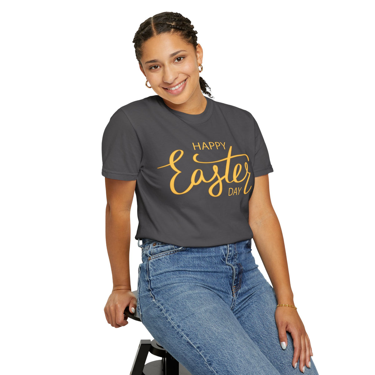 Happy Easter Day T-Shirt, Tee Shirt with Easter Signature, T Shirt with Easter Prints, Tee Shirt with Easter Design