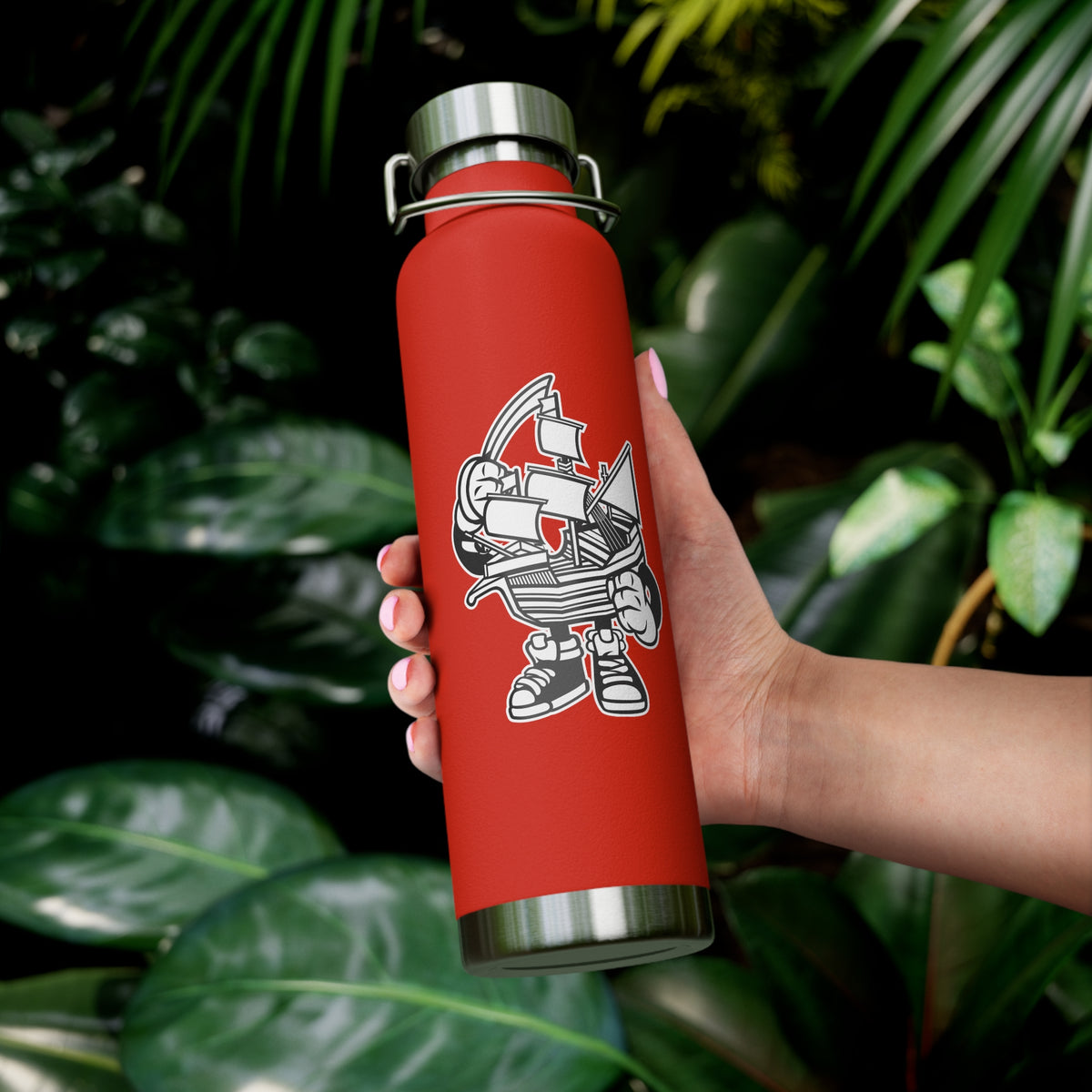 22oz Copper Insulated Water Bottle with Cartoon Design - CV46