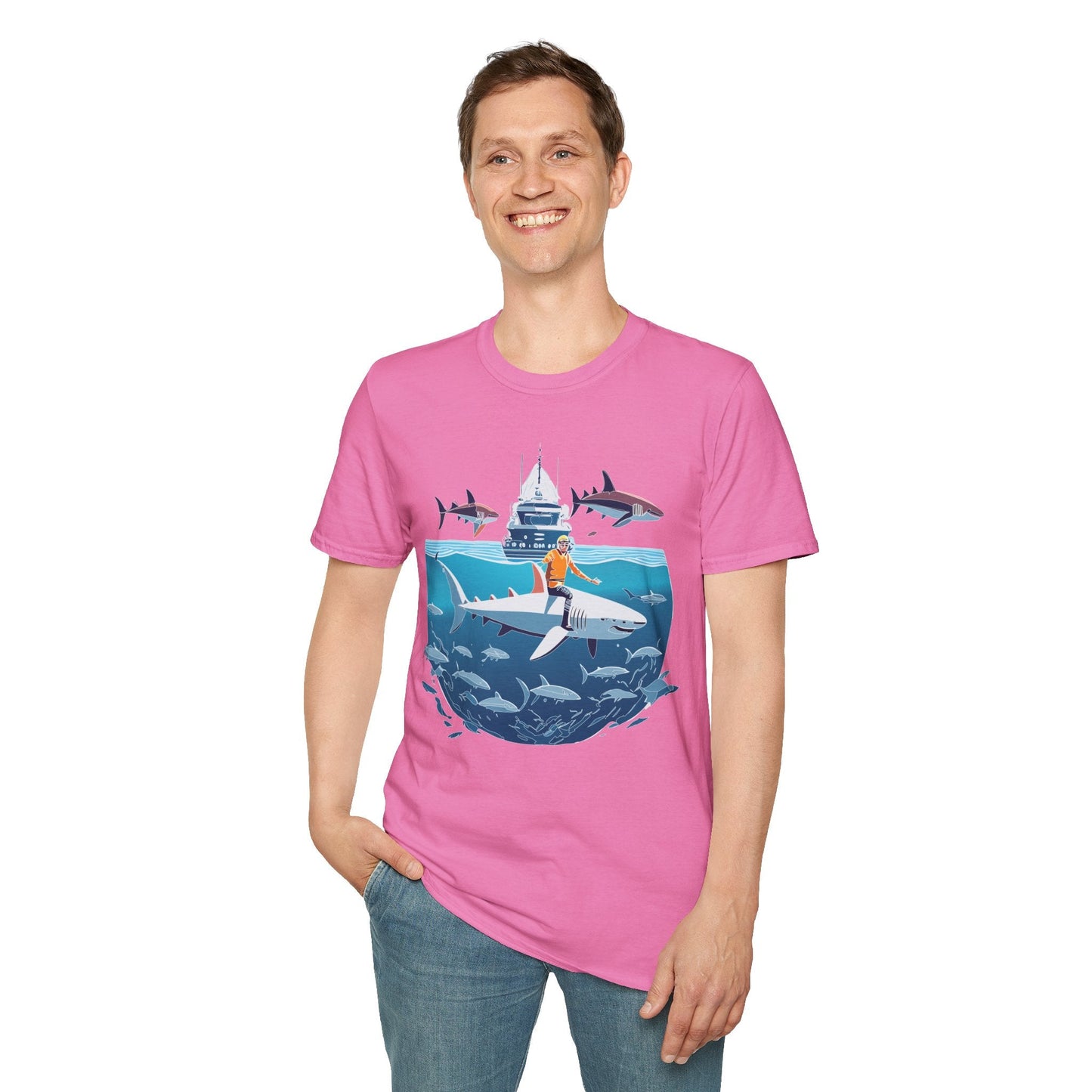 Ocean Tee Shirt Unisex Softstyle Gildan 64000 Cotton T Shirt Lightweight Casual Tee