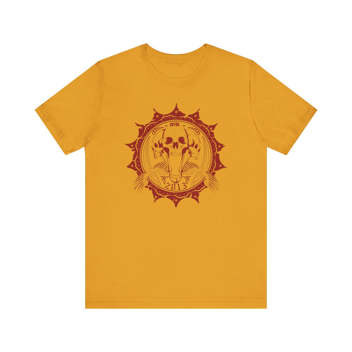 Skull Meddalion Mandala Tee Boho Skulleton Graphic Unisex Cotton Shirt Art-51