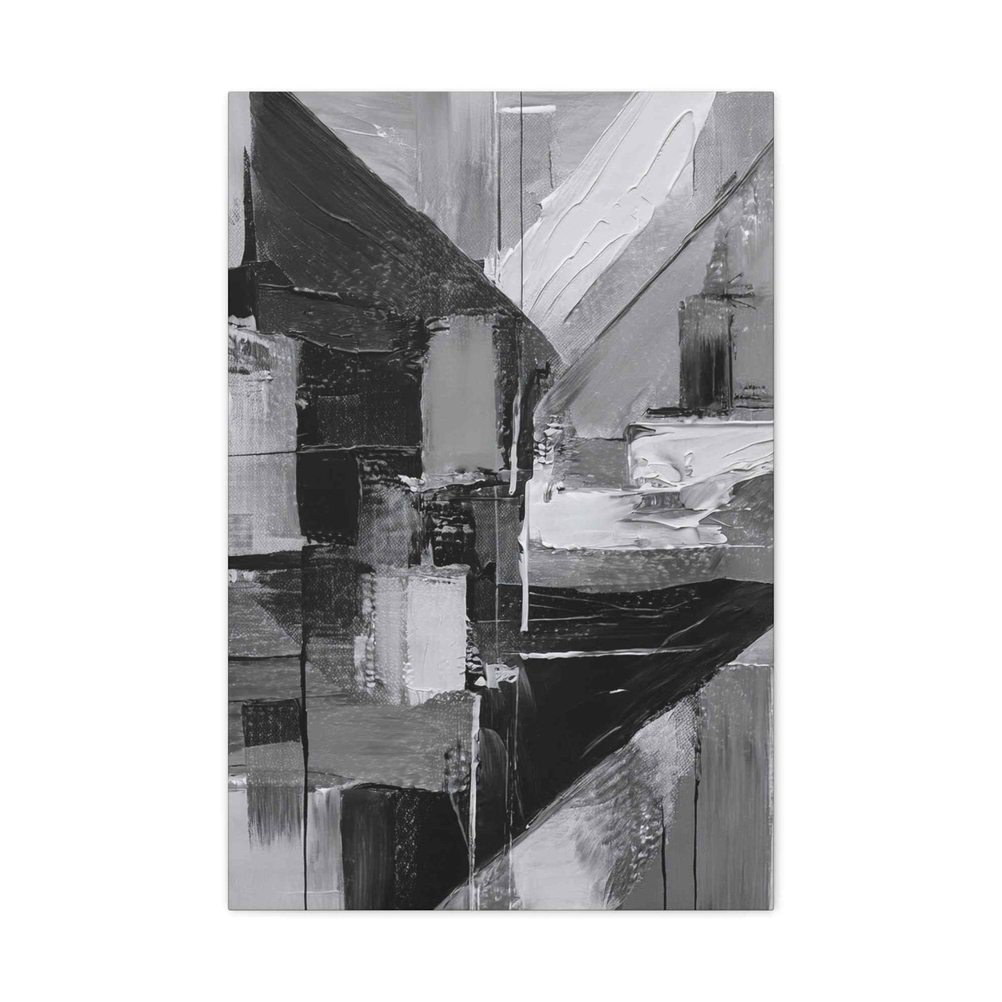 Black Abstract Painting Print Canvas 20x24,20x30,24x30, 24x32,24x36,30x40, 32x48,36x48,40x60 Pine-Wood Inner Frame ABS-18