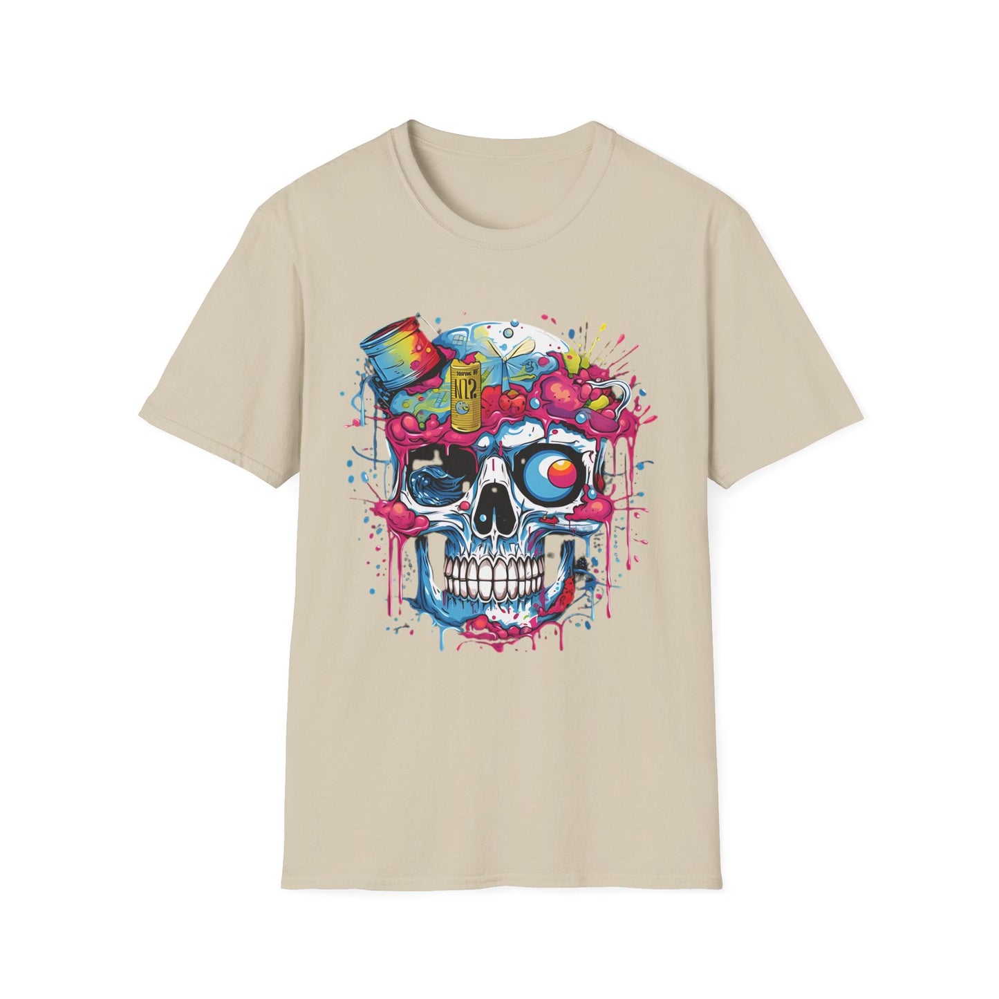 Skull Graphic Tee Shirt Unisex Skeleton Shirt Softstyle Cotton Comfort Everyday Wear Durable