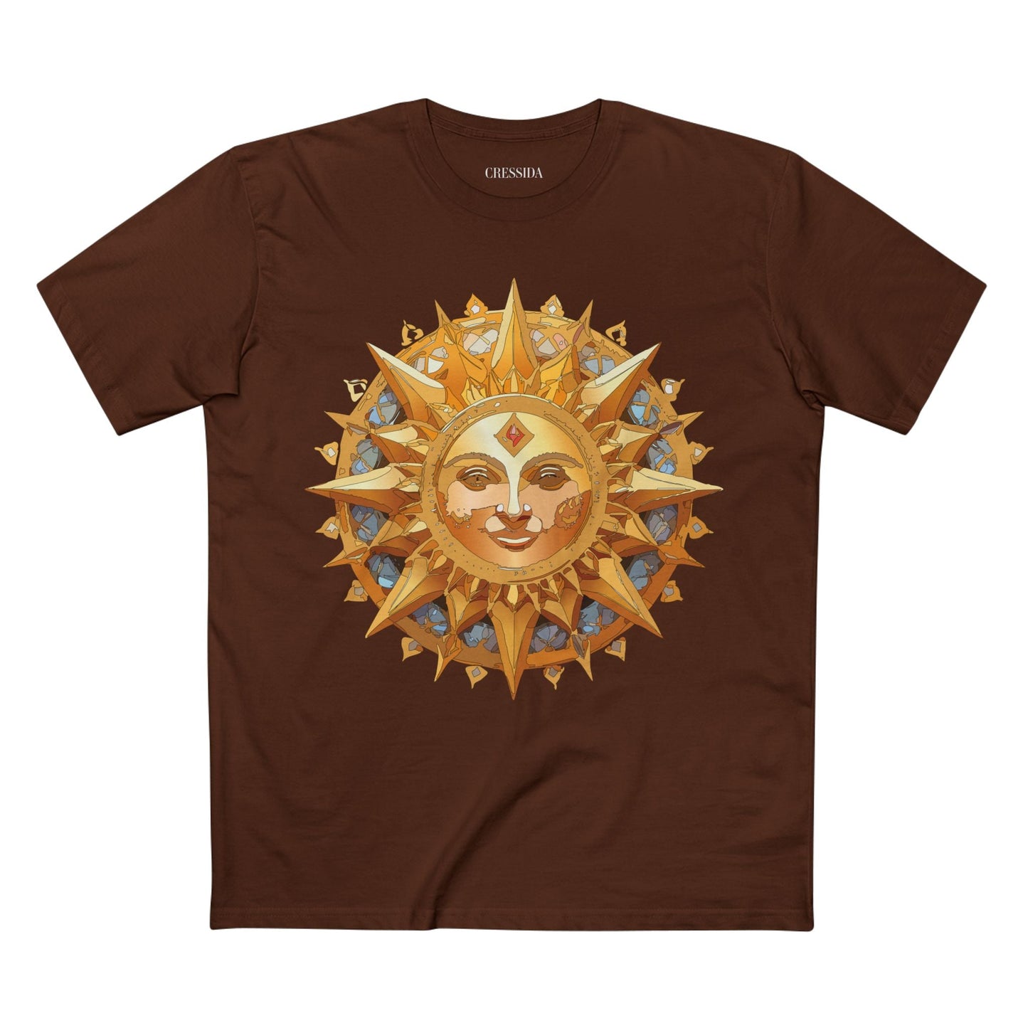 Gold Sun Graphic Unisex 100 Cotton T-Shirt with Golden Art Design 18