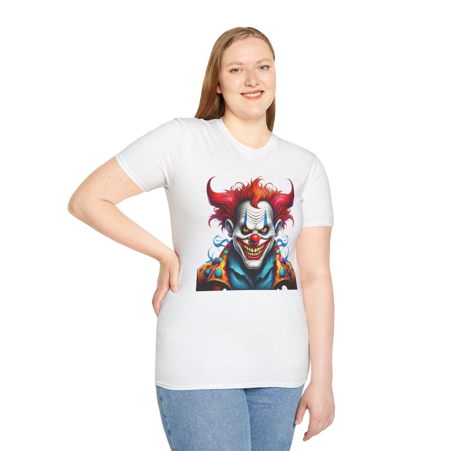 Clown Shirt Unisex Tee Circus Shirt Funny Man Shirt Scary Man Tee 100 Percent Cotton Gildan 64000