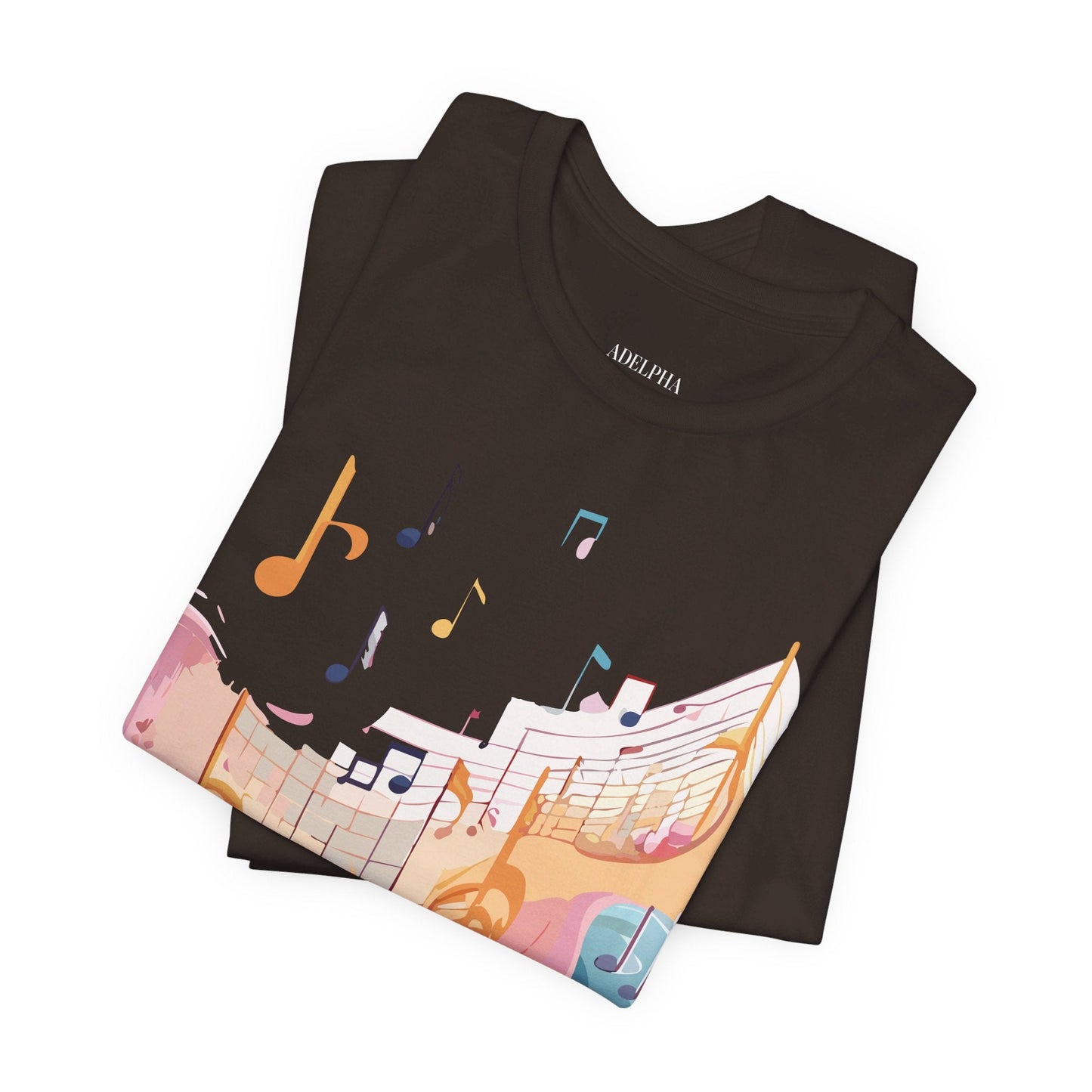 Music Graphic Unisex 100 Cotton Vintage Art with Musical Elements Tee 27