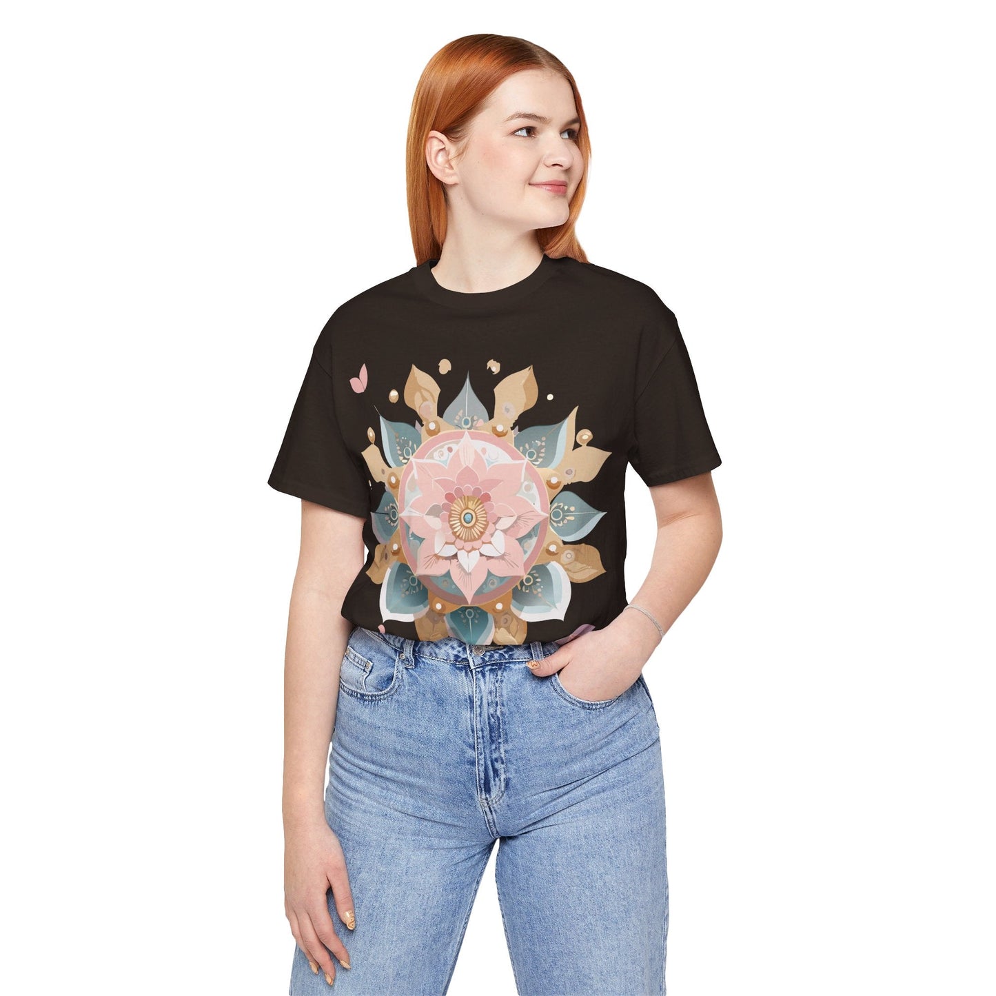 Adelpha Mandala Graphic Tee Unisex Vintage Inspired Art Design Shirt Premium Comfort