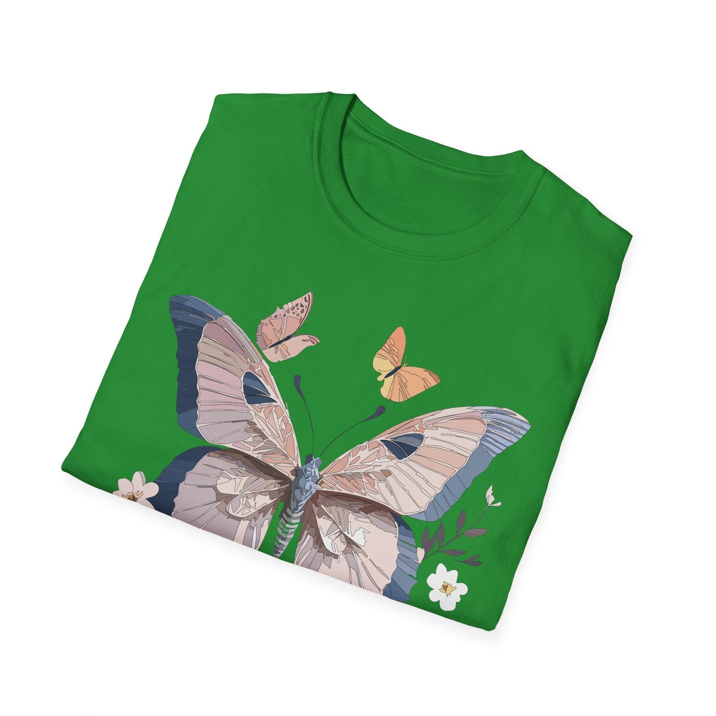 Butterfly Shirt Unisex T Shirt Monarch Print Gildan Softstyle 64000 Cotton Tee Quality