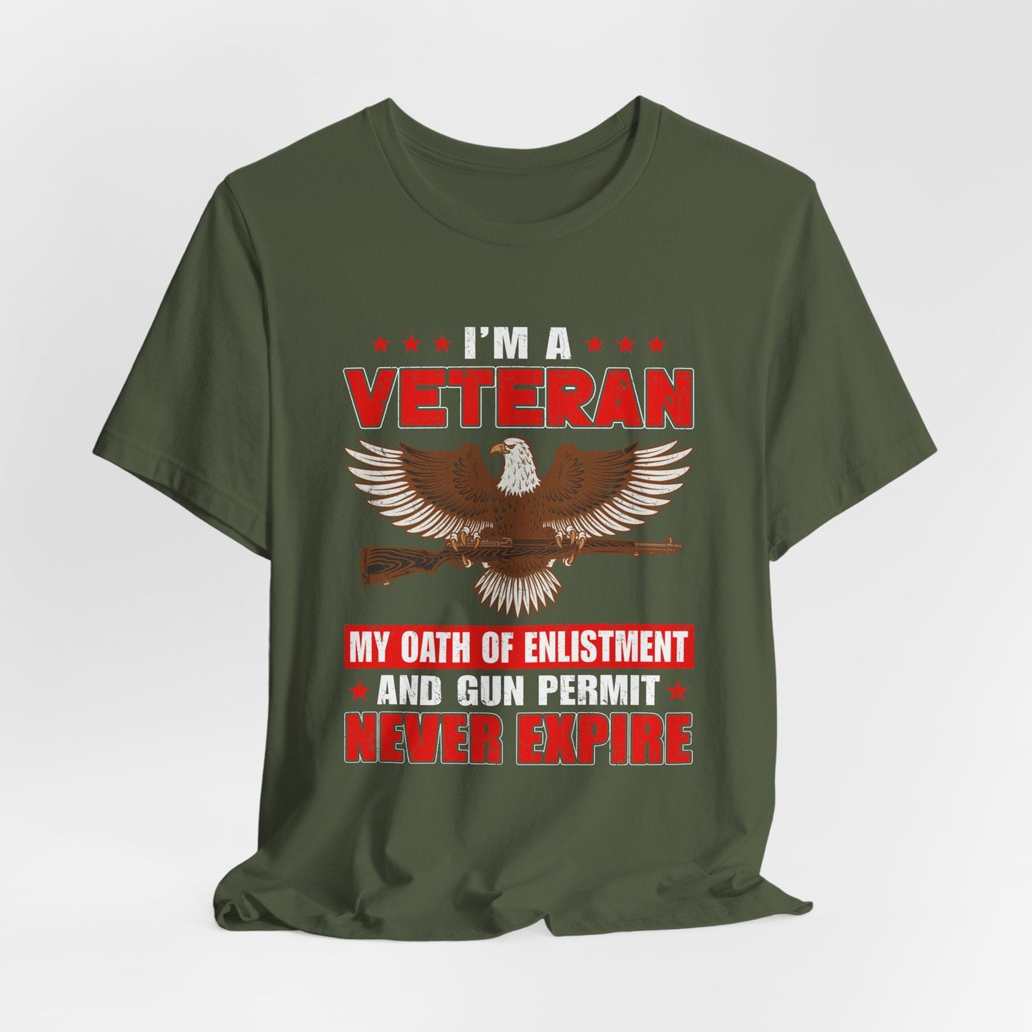 Army Veteran Patriotic Graphic Design Unisex Cotton T-Shirt v35