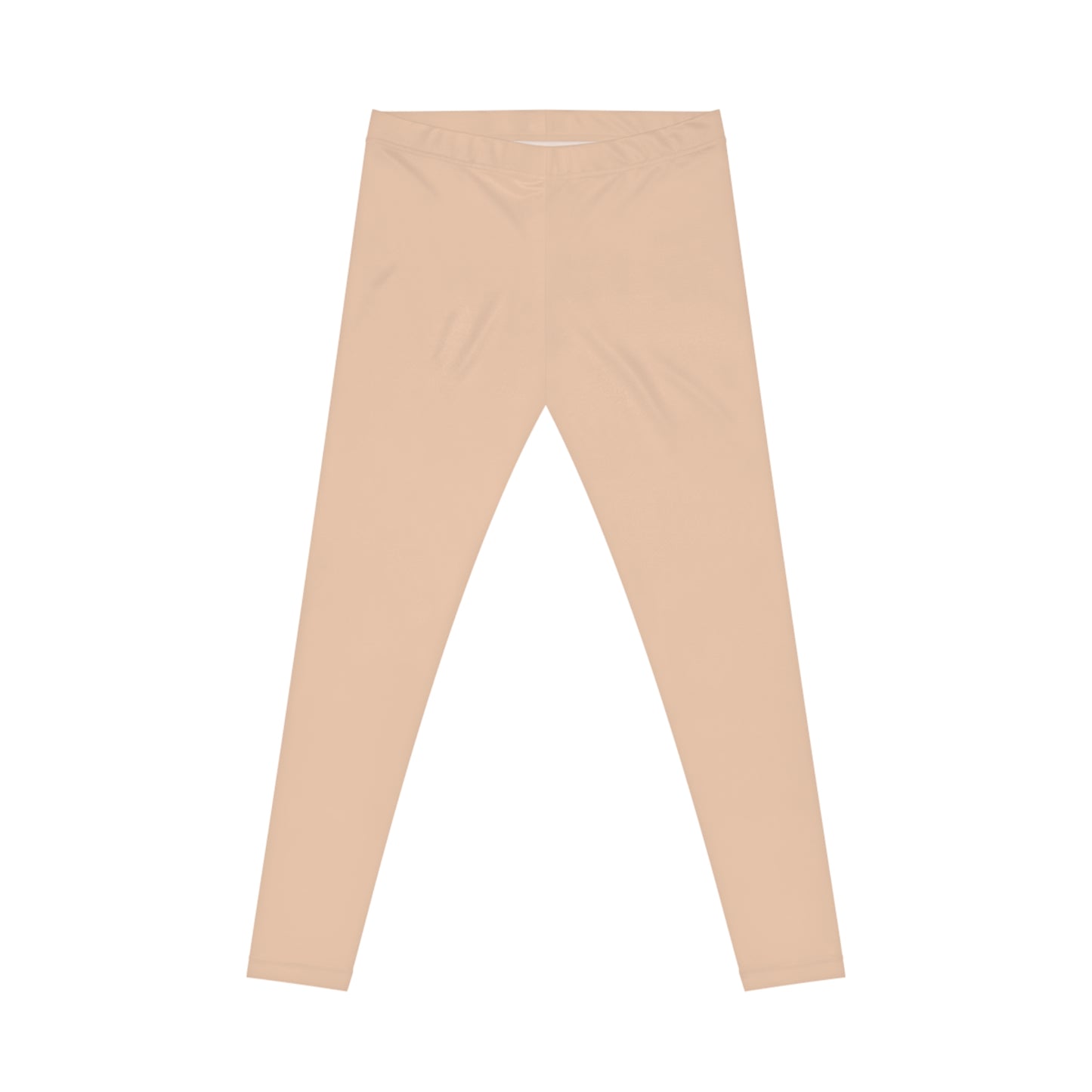 Desert Sand Tan Color Women's Poly-Span Casual Leggings XS-2XL