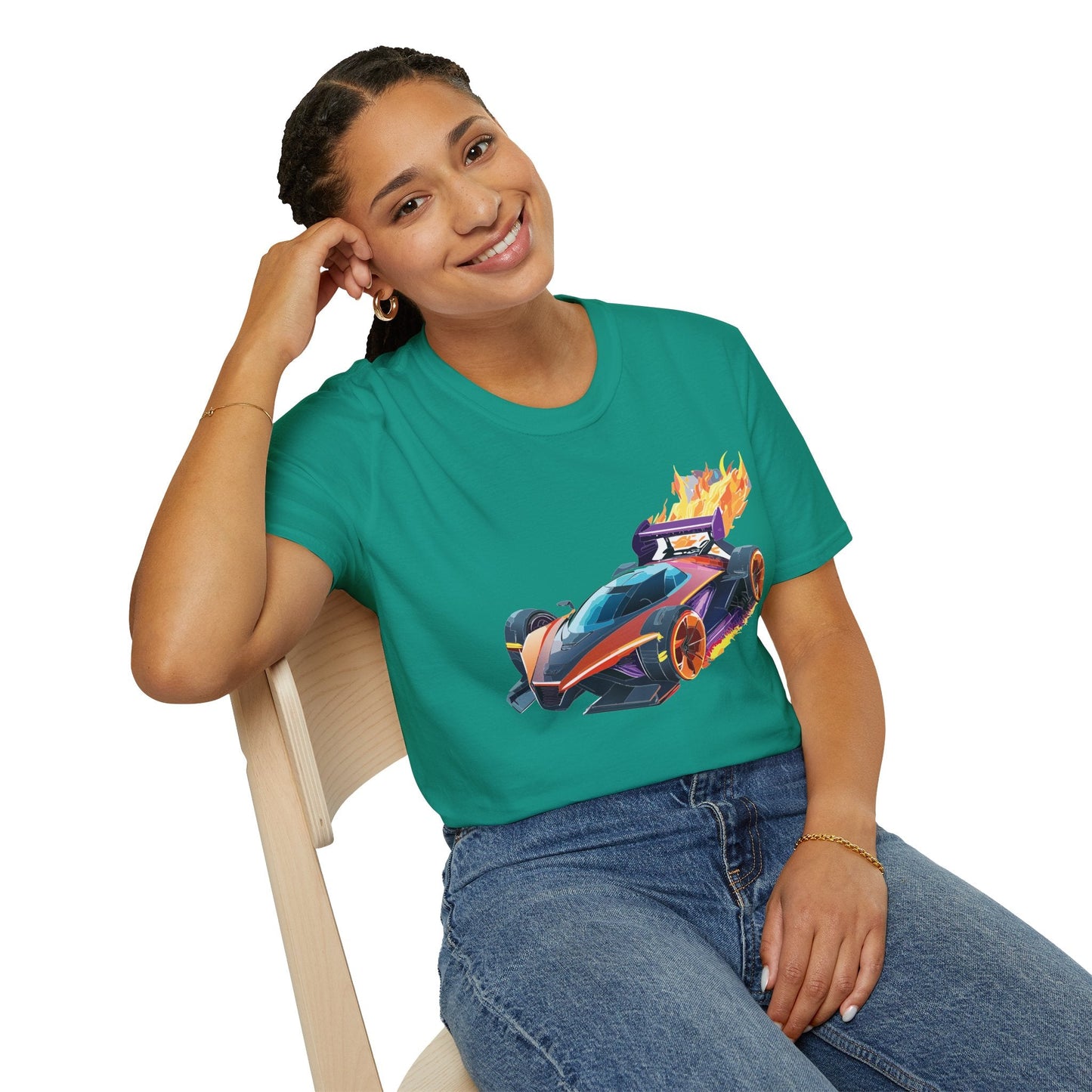 Unisex Car T Shirt Hot Wheels Graphic Tee Car Shirt Gildan Softstyle 64000 Cotton Tee