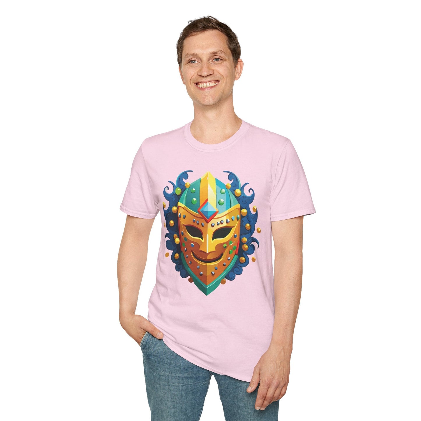 Unisex Mask Tee Shirt Gildan Softstyle 64000 100 Percent Ring Spun Cotton Comfort