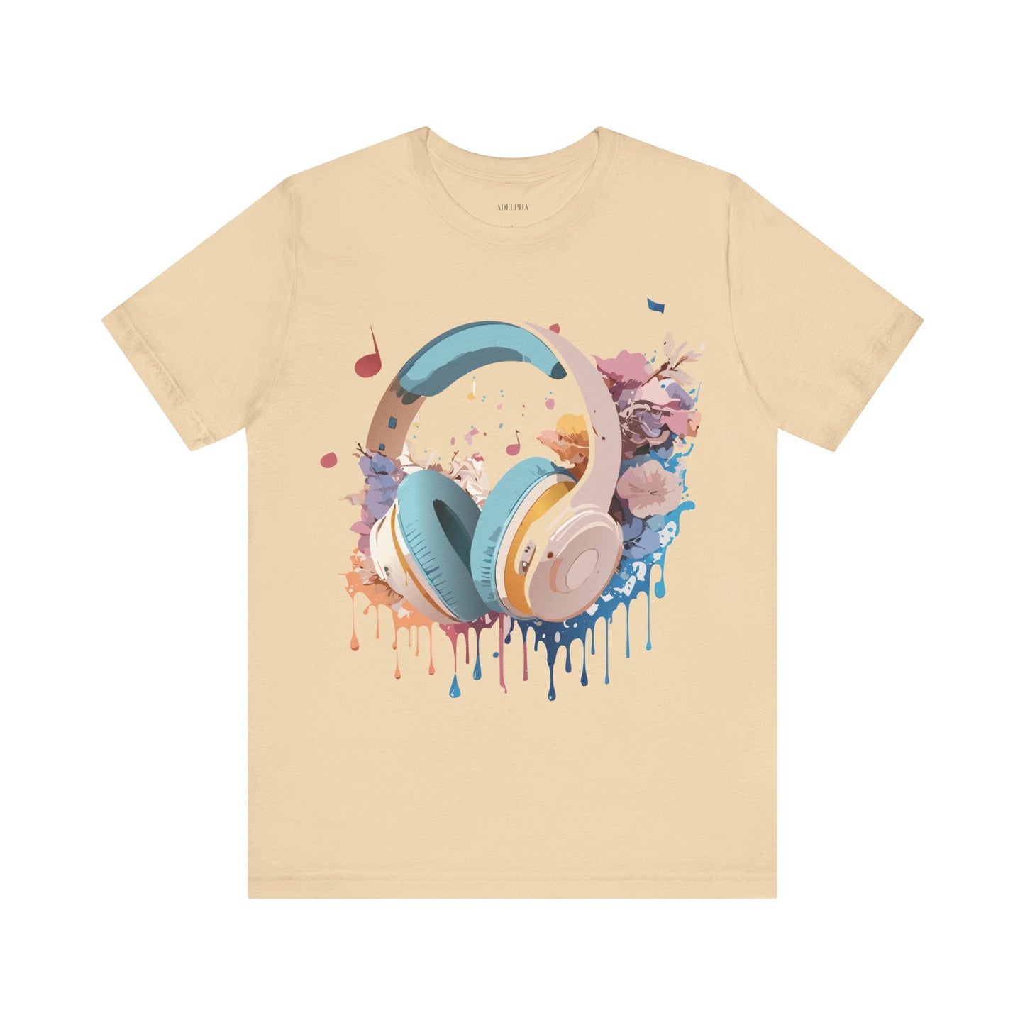 Unisex Graphic Tee Adelpha Art Design Vintage Music Inspired Short Sleeve Jersey Premium