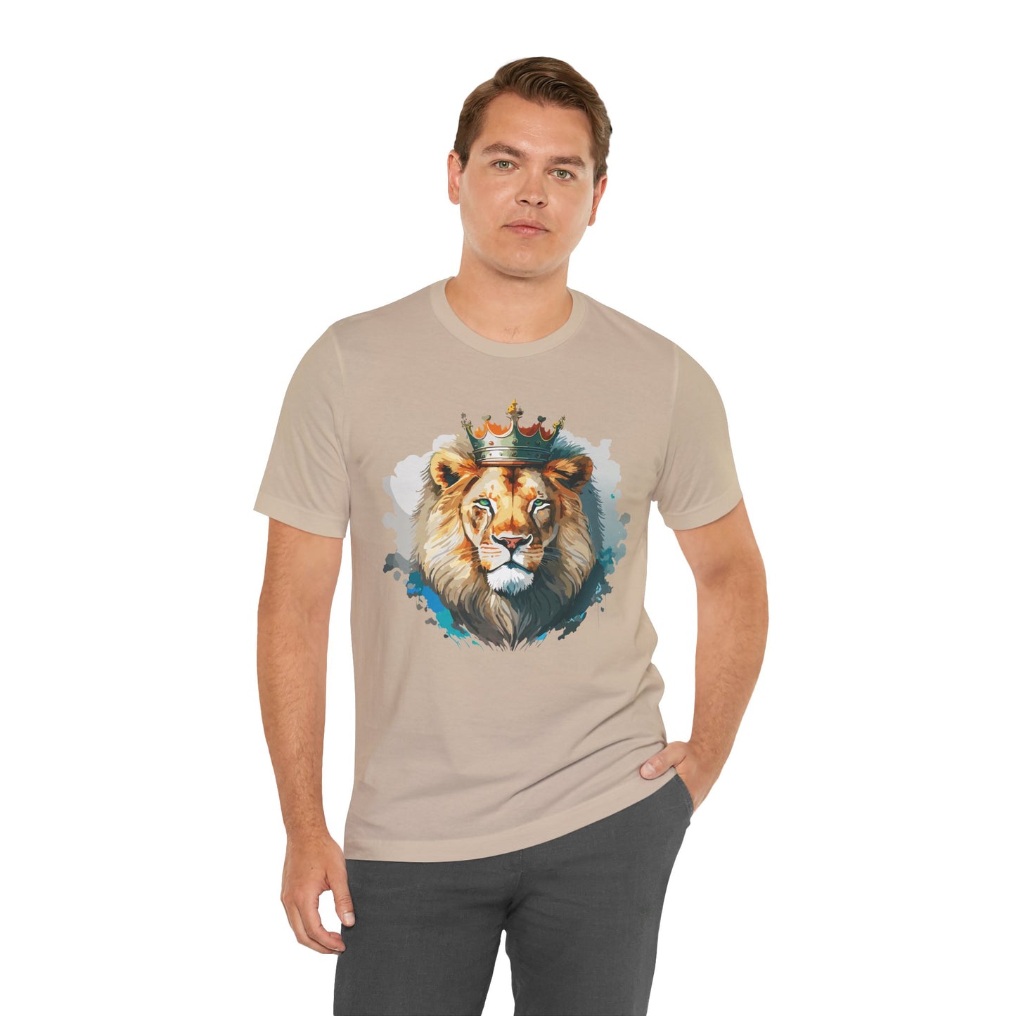Lion Shirt, Animal Shirt, T-Shirt with Lion, Art Design Tee, Animal Tees, Safari T-Shirt, Crown Tee 13