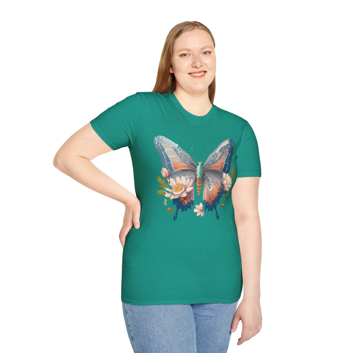 Butterfly Shirt Unisex T Shirt Monarch Design Softstyle 64000 Ring Spun Cotton Tee