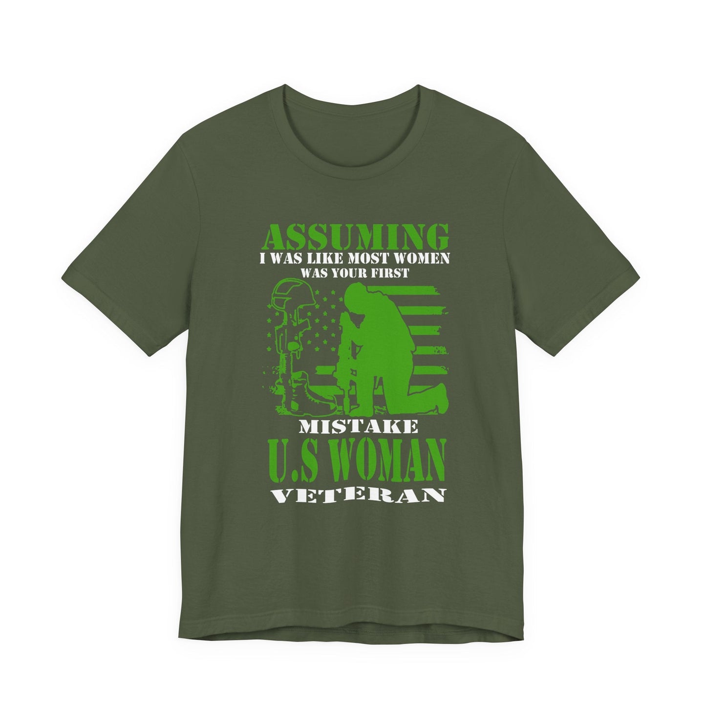 Army Veteran Patriotic Graphic Design Unisex Cotton T-Shirt v45