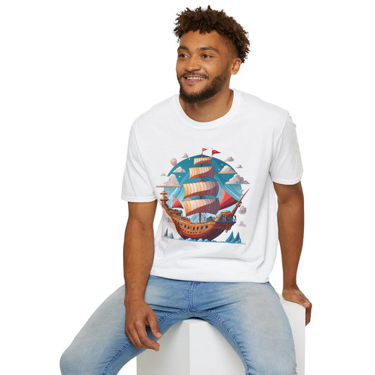 Ship T Shirts Frigate T Shirts Vessel Tee Shirt Unisex Softstyle Cotton Tee Gildan Softstyle 64000