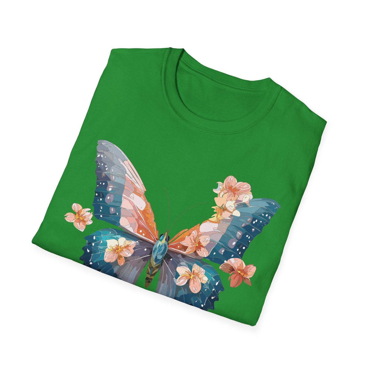 Butterfly Shirt Unisex T Shirt Monarch Print Gildan Softstyle 64000 Ring Spun Cotton Tee
