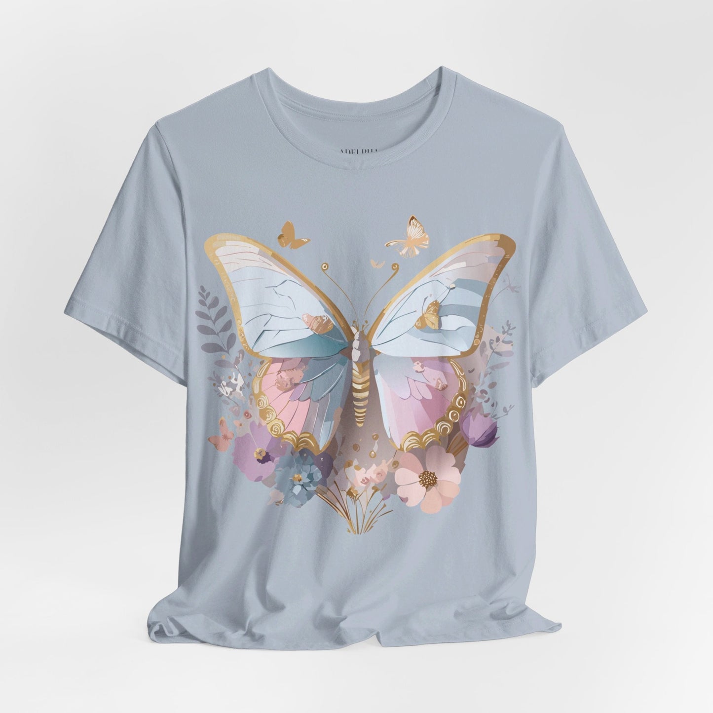 Unisex Graphic Tee Featuring Adelpha Artwork Vintage Butterfly Inspired Short Sleeve