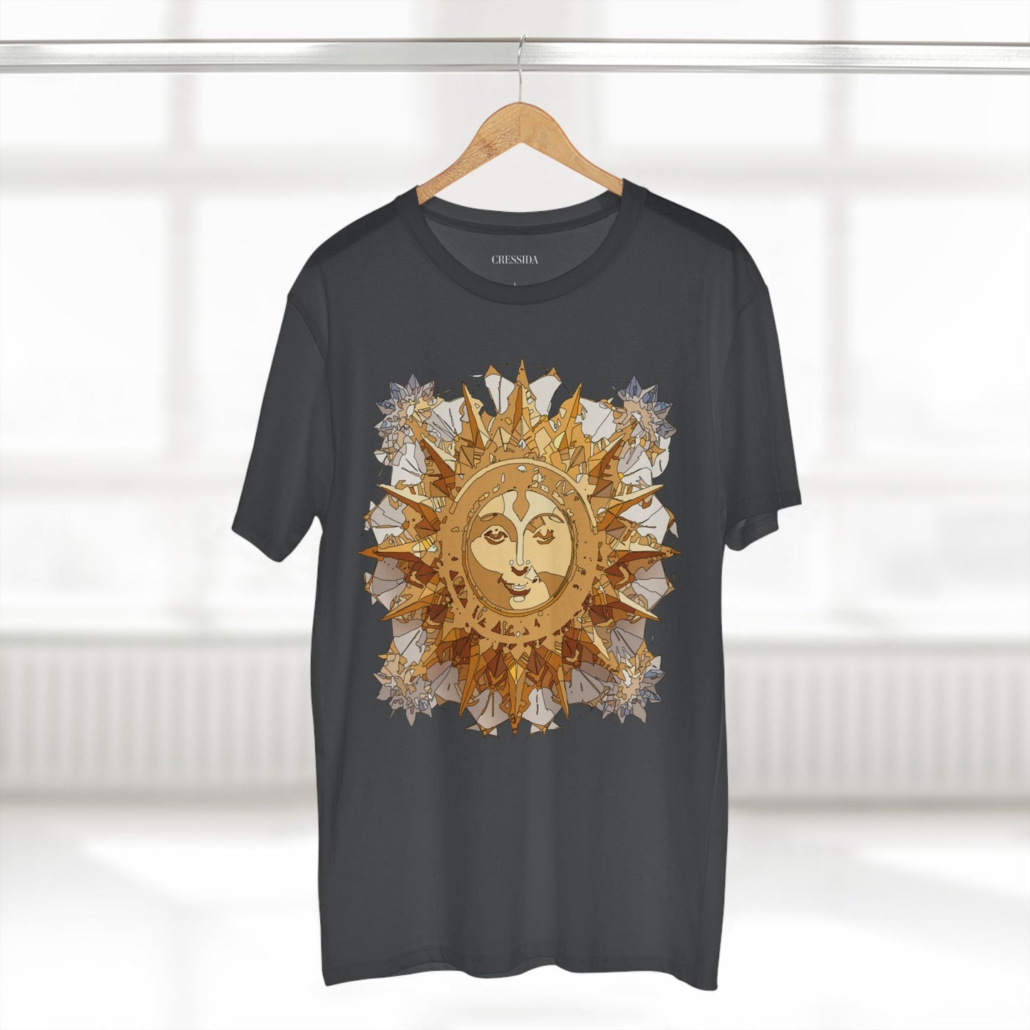 Gold Sun Graphic Unisex 100 Cotton T-Shirt with Golden Art Design 17
