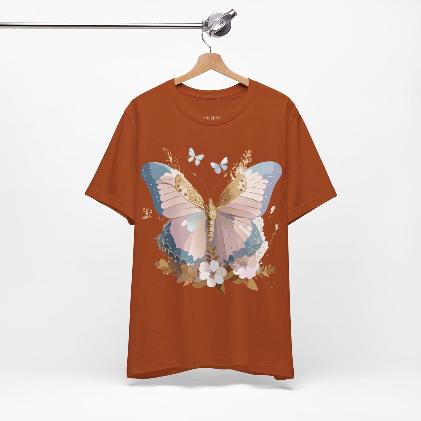 Butterfly Graphic Tee Unisex Short Sleeve Art Design By Adelpha
