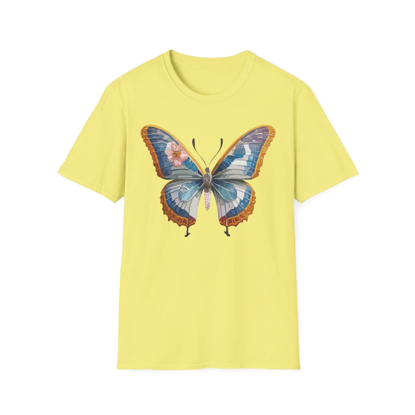 Unisex Butterfly Shirt Softstyle Tee 100 Percent Ring Spun Cotton Monarch Print Tee
