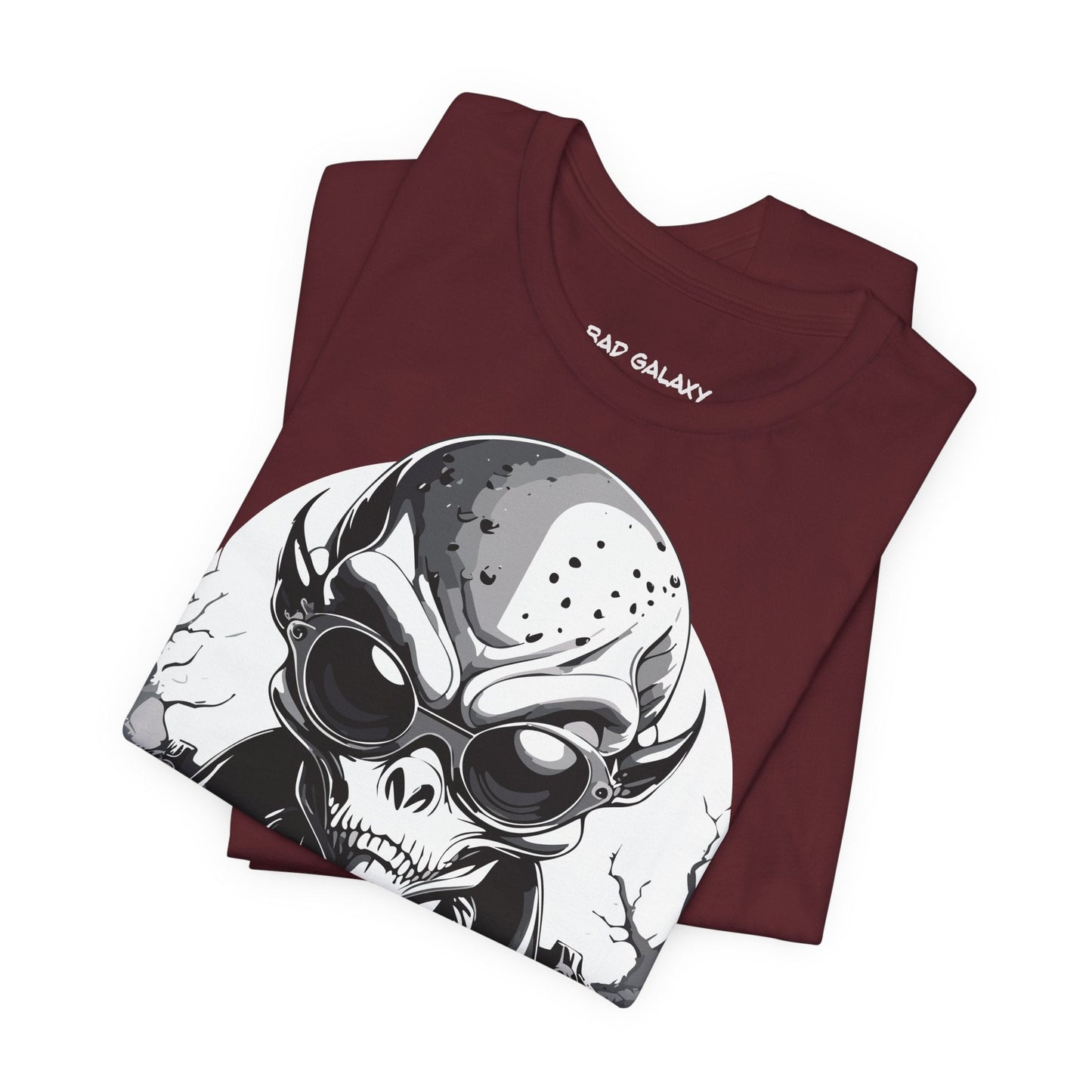 Alien Tee Shirt From Bad Galaxy 100 Percent Cotton Made to Order Eco Friendly Non Toxic Inks