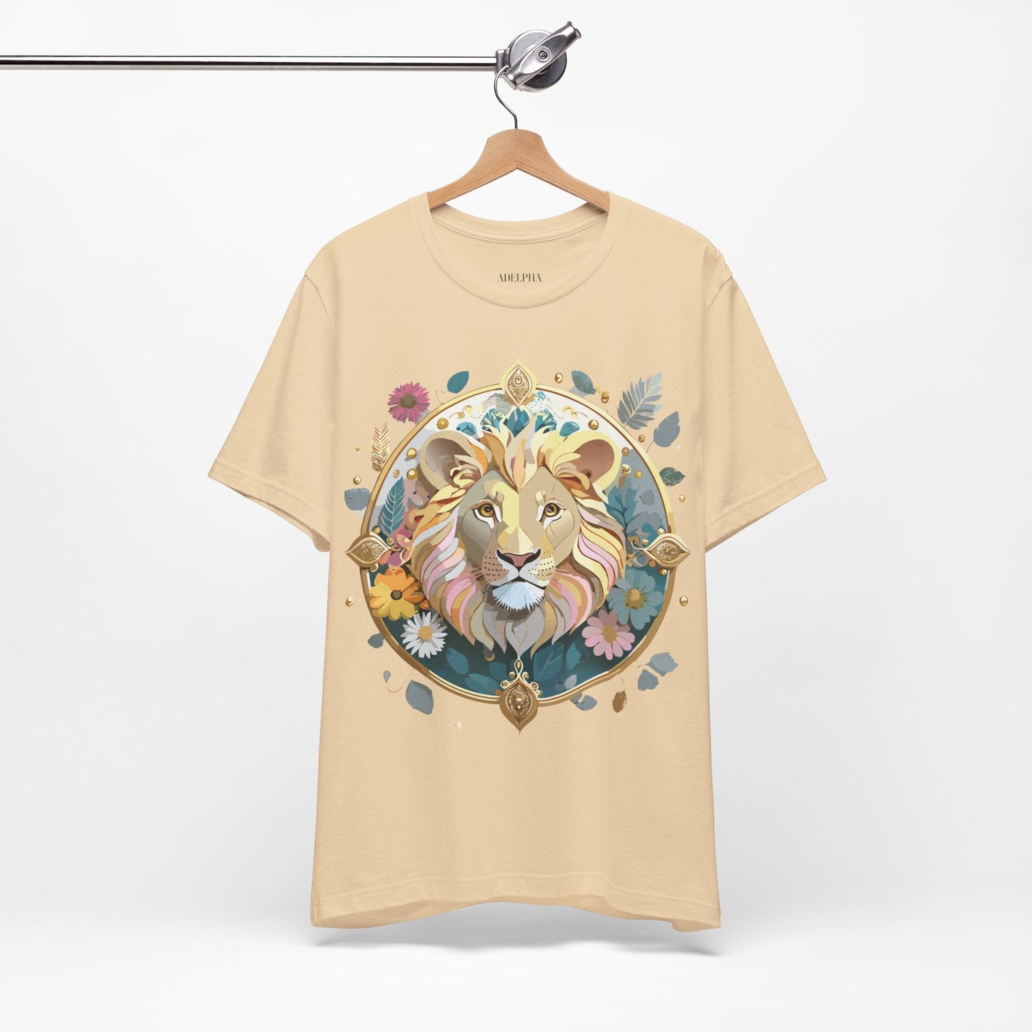 Medallion Graphic Unisex 100 Cotton Vintage Animal Medal Artwork Tee 64