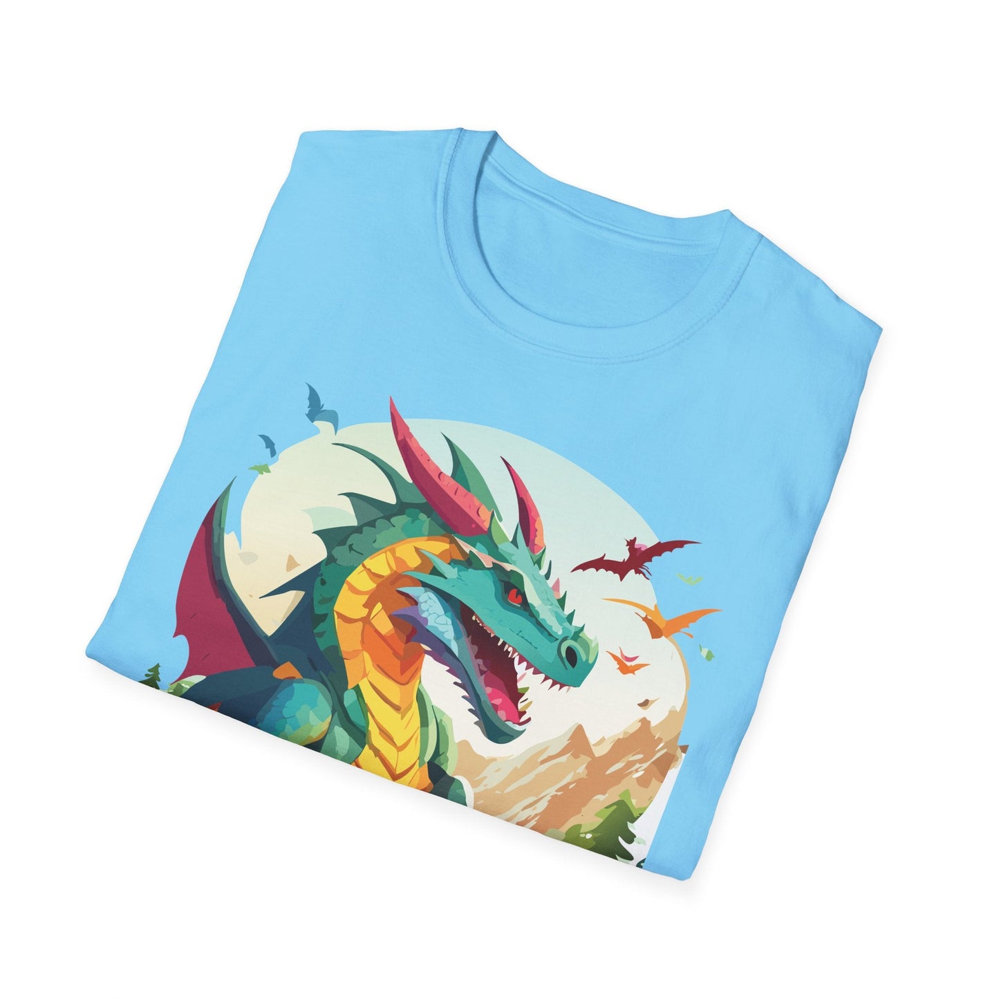 Dragon T Shirt Unisex Animal Tee Softstyle 64000 Premium 100 Percent Ring Spun Cotton