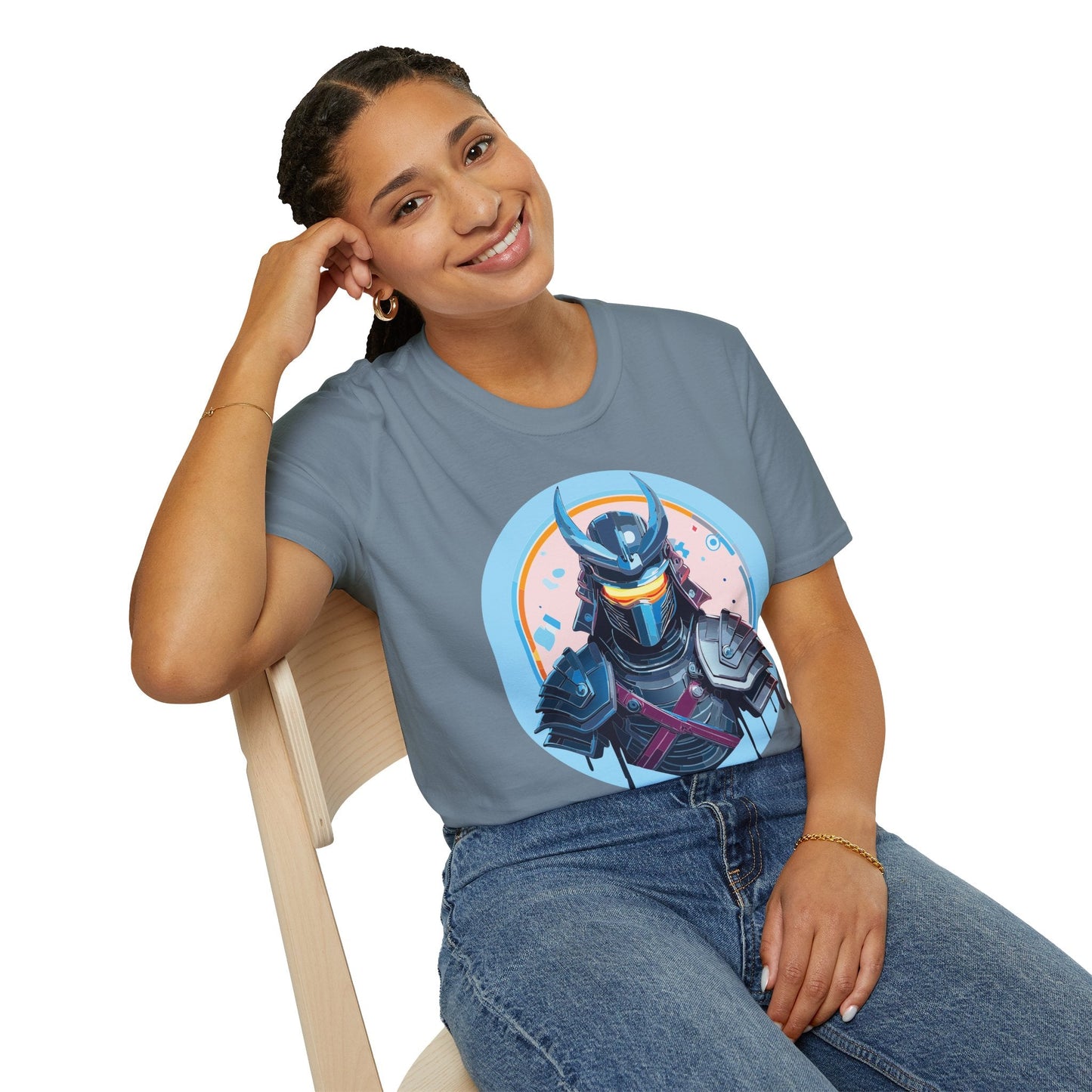 Samurai T Shirt Unisex Softstyle 64000 Tee Lightweight Comfortable 100 Percent Ring Spun Cotton