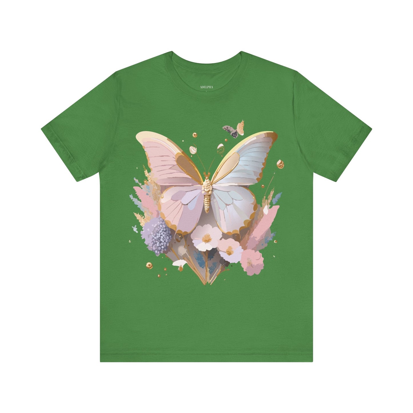 Butterfly Graphic Unisex 100 Cotton Lightweight Vintage Floral Design Jersey Tee 12