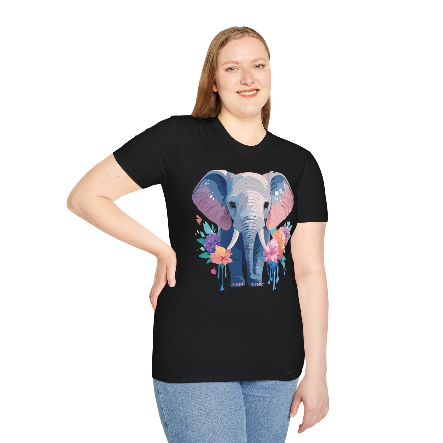 Elephant Graphic T Shirt Unisex Softstyle 64000 Cotton Animals T Shirt For Adults Premium