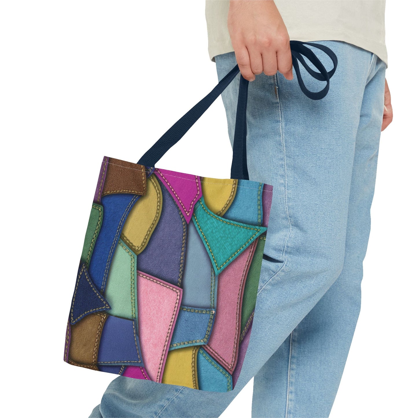 Denim Canvas Bag, Tote Bag Denim Printify